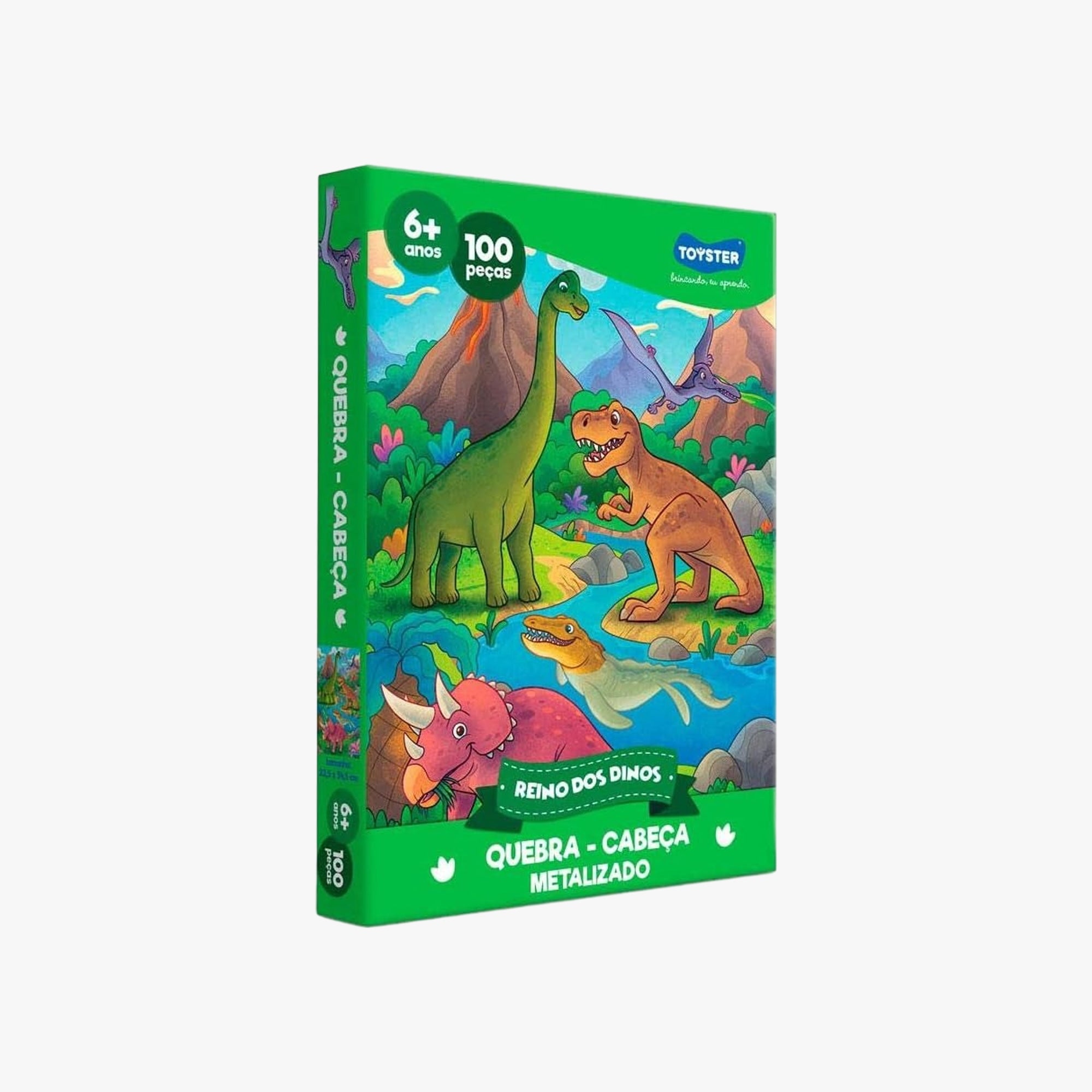 Quebra-Cabeça Infantil Reino dos Dinos - 100 Peças