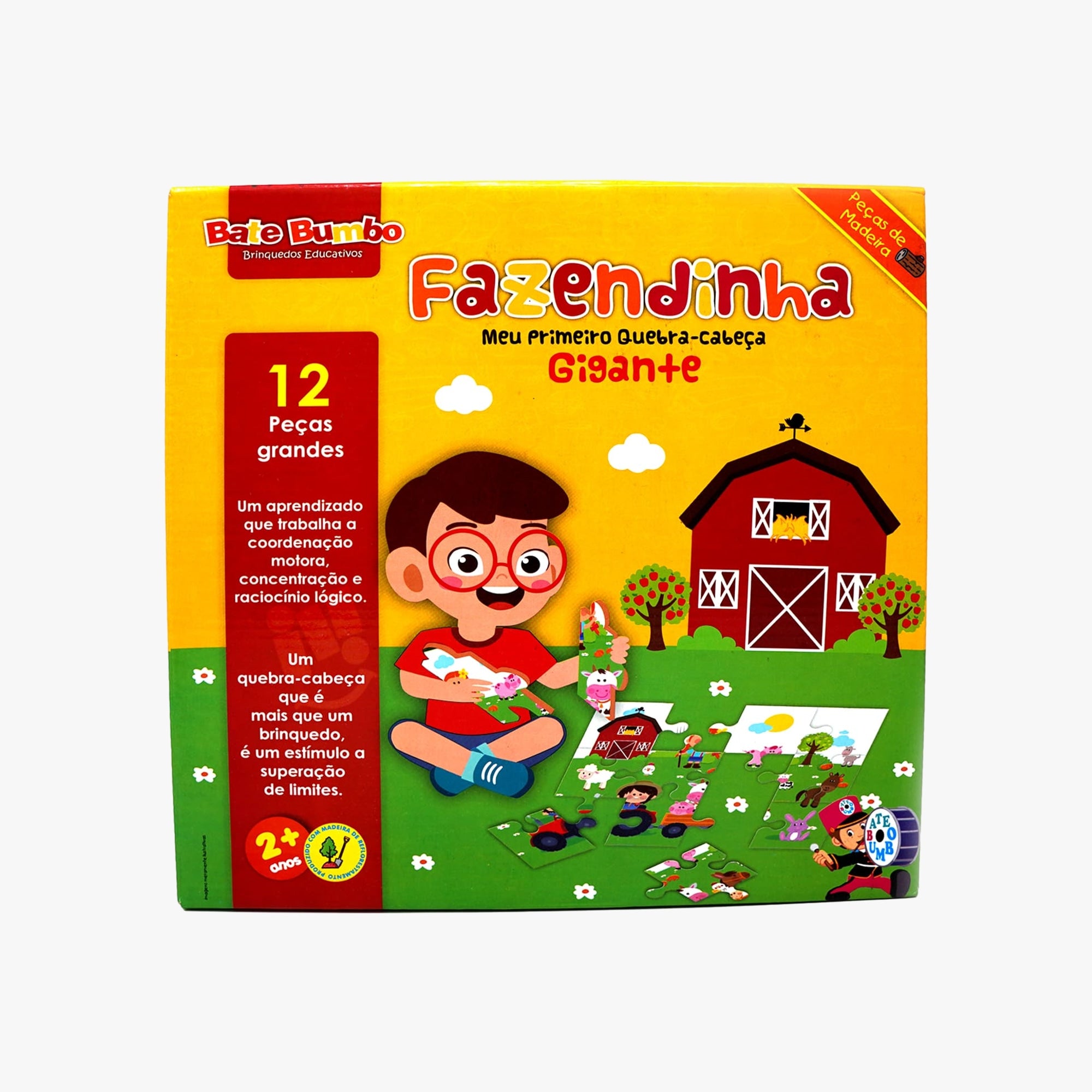 Quebra-Cabeça Infantil Fazendinha 12 Peças