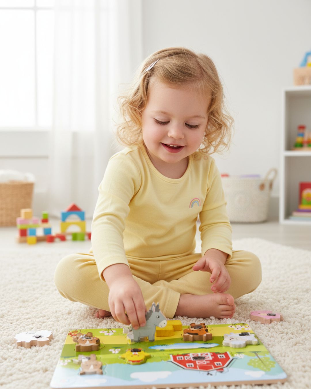 Quebra-Cabeça Infantil 7 Peças Fazendinha