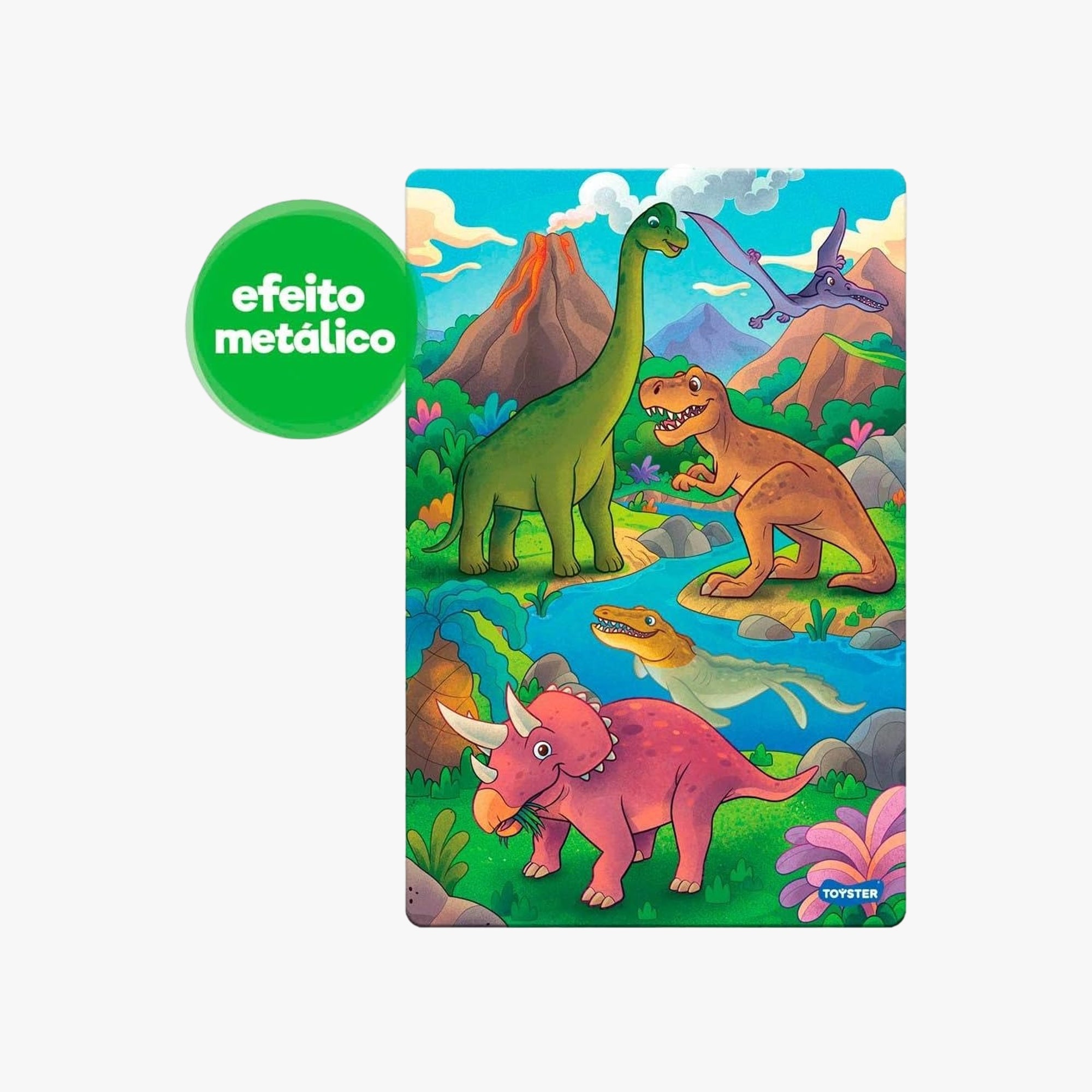 Quebra-Cabeça Infantil Reino dos Dinos - 100 Peças
