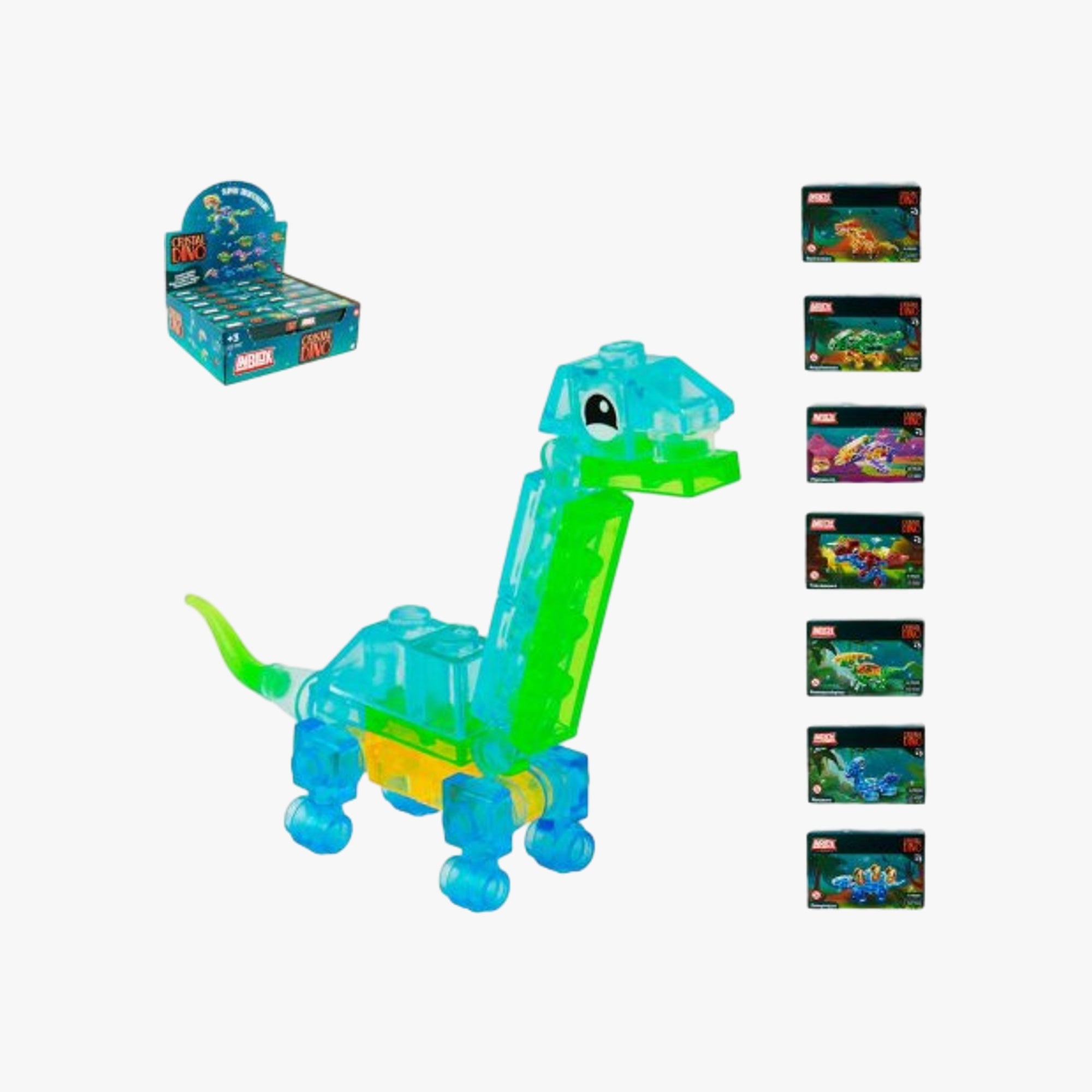 Blocos de Montar Cristal Dinossauro Sortidos