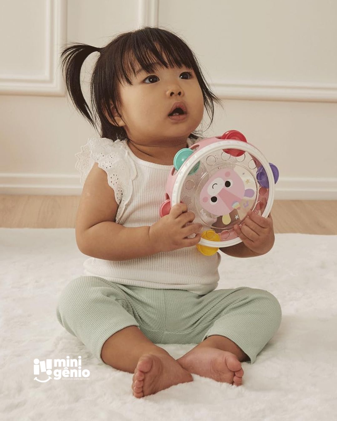 Brinquedo Musical de Bebê Pandeiro Unicórnio