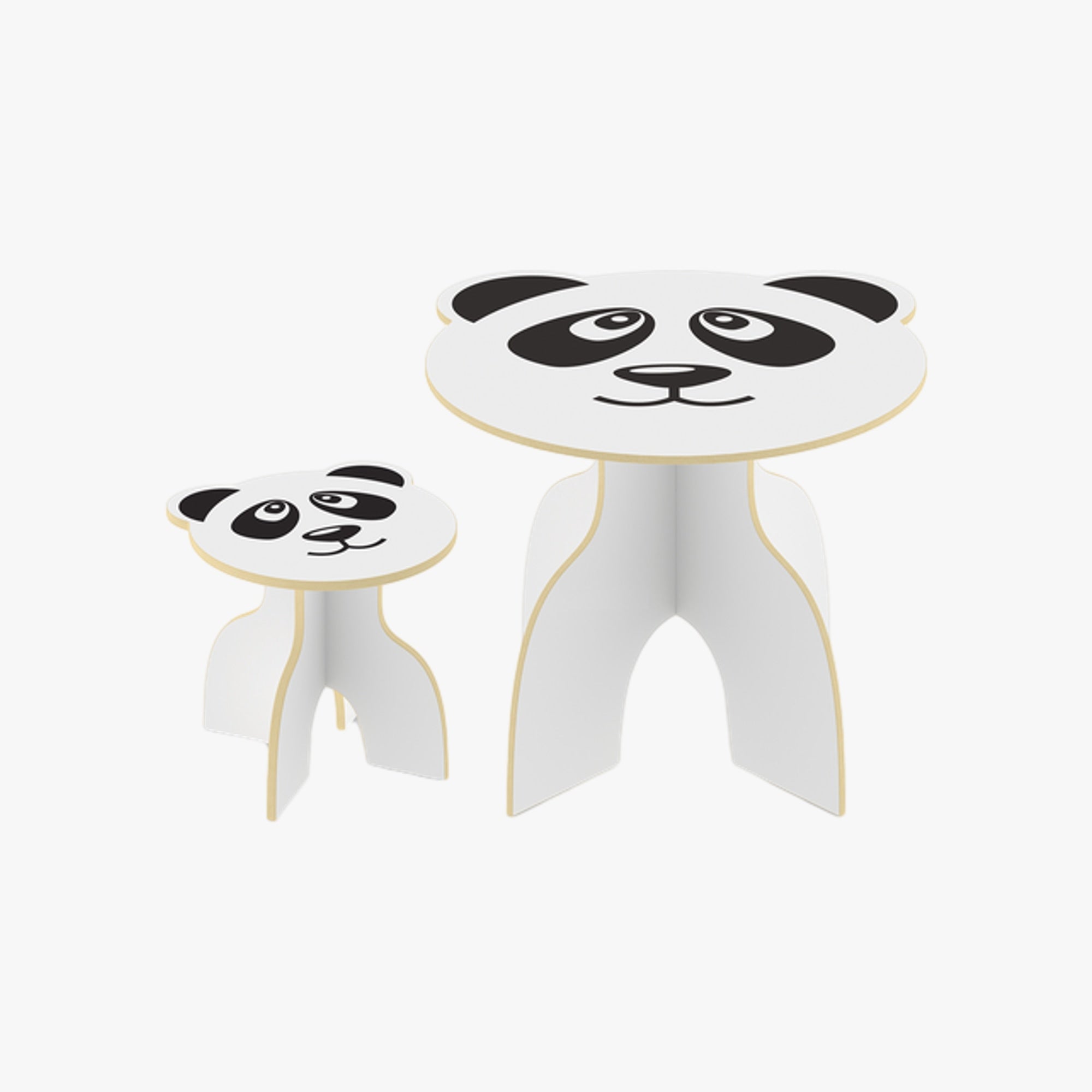 Conjunto Infantil Mesa com Banco Animalkids Panda