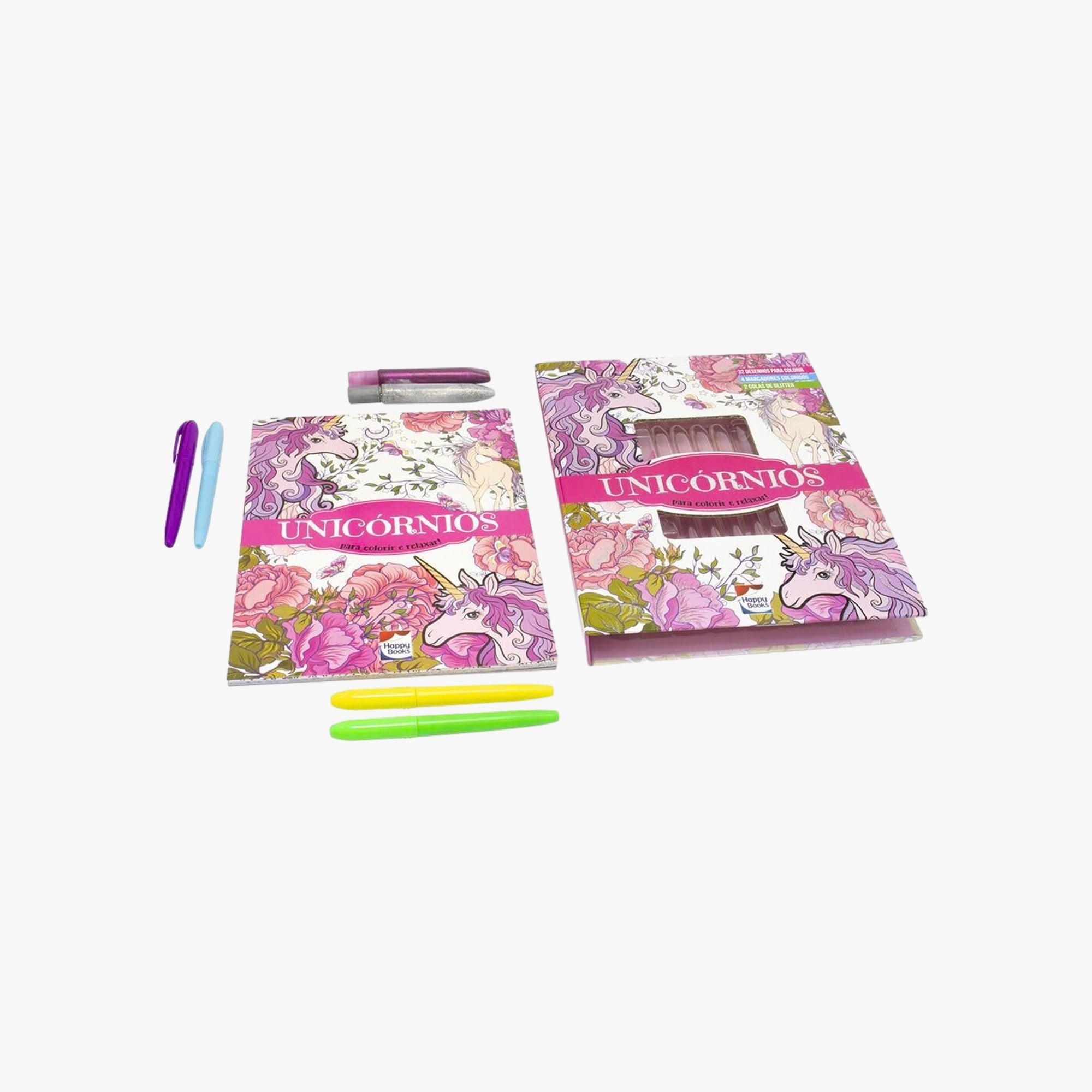 Livro Unicórnios - Meu Superkit Brilhante de Arteterapia