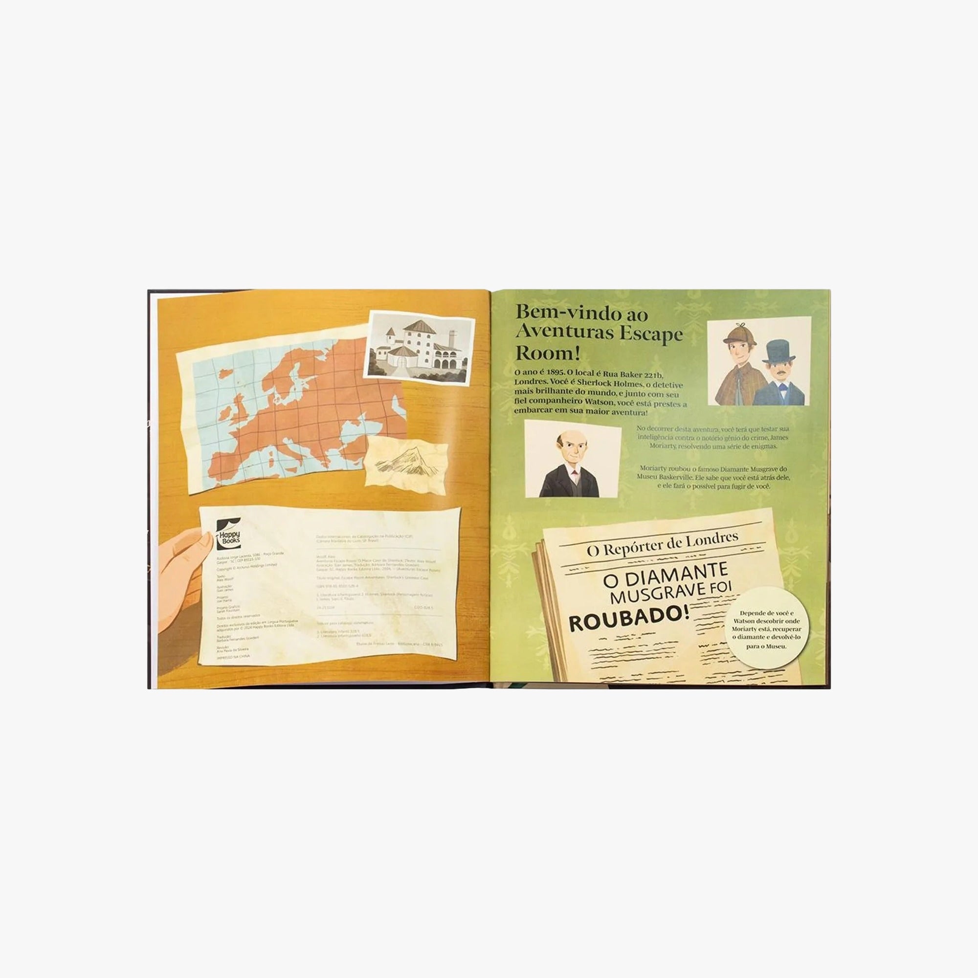 Livro Aventuras Escape Room - O Maior Caso de Sherlock