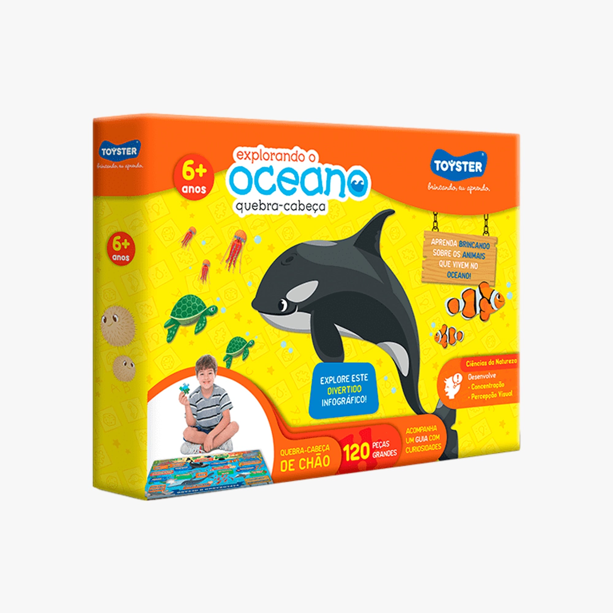 Explorando o Oceano  Quebra-cabeça 120 Peças Grandão