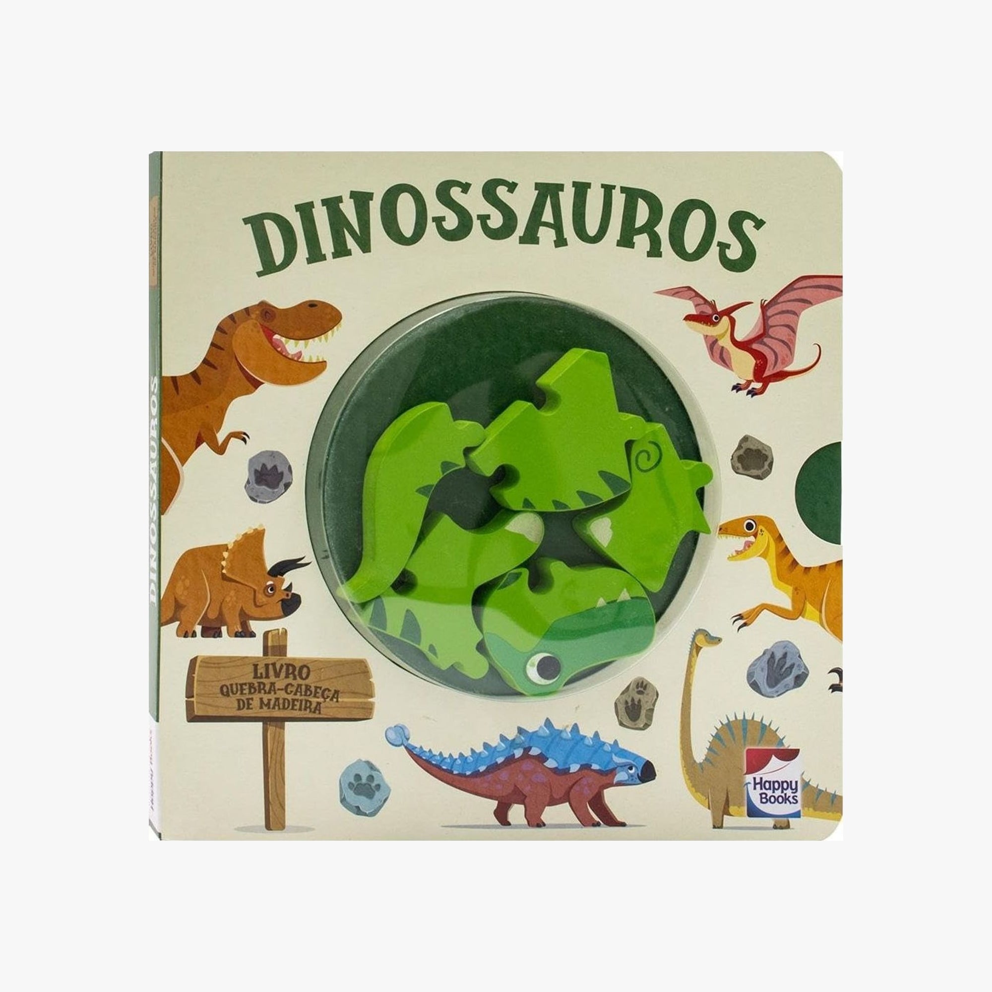Livro Com Quebra-Cabeça Dinossauro