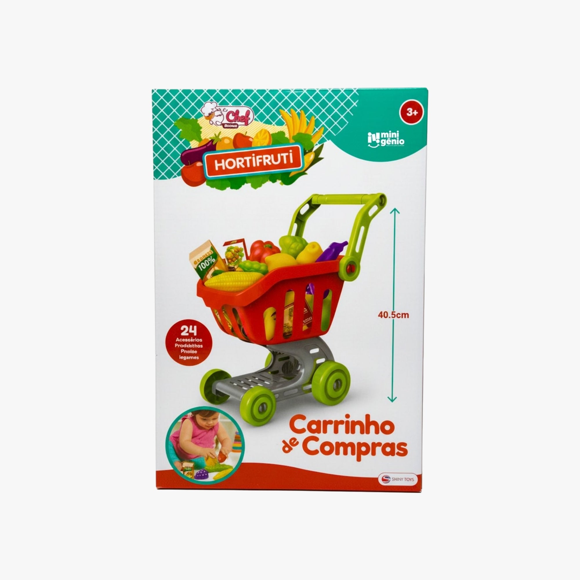 Brinquedo Carrinho de Compras Hortifruti