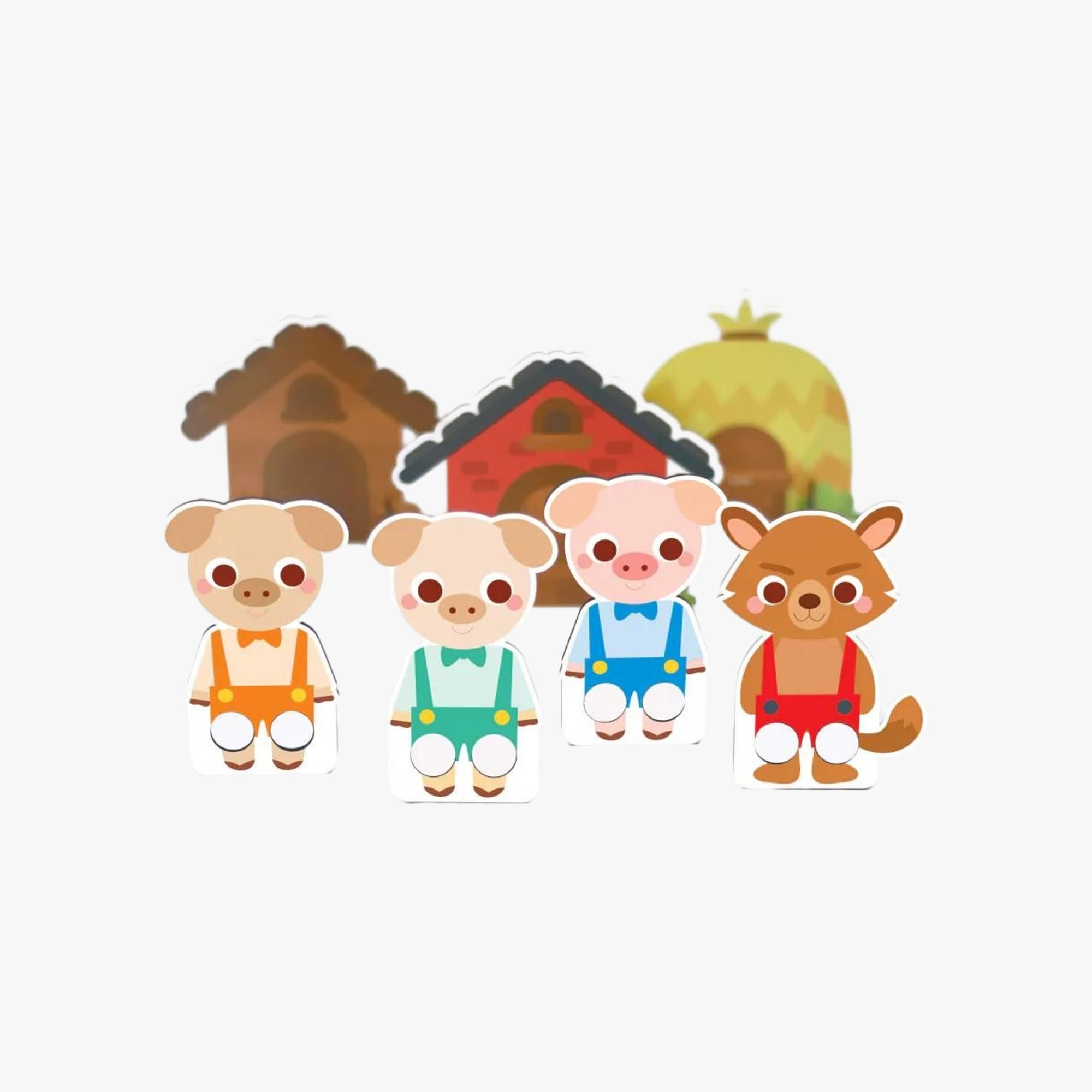 Brinquedo Infantil Dedoches Três Porquinhos