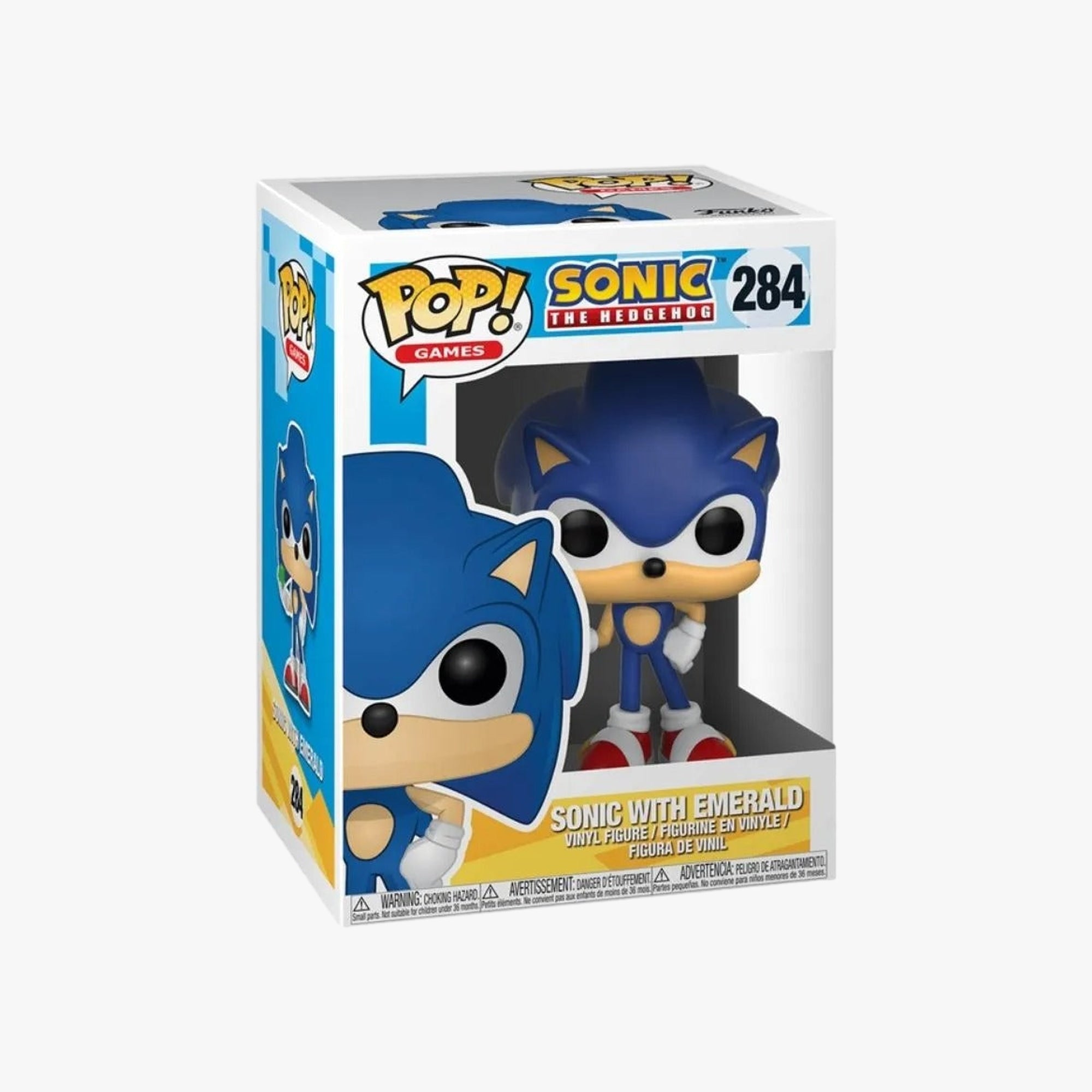 Boneco Funko Pop! Sonic The Hedgehog - Sonic com Esmeralda