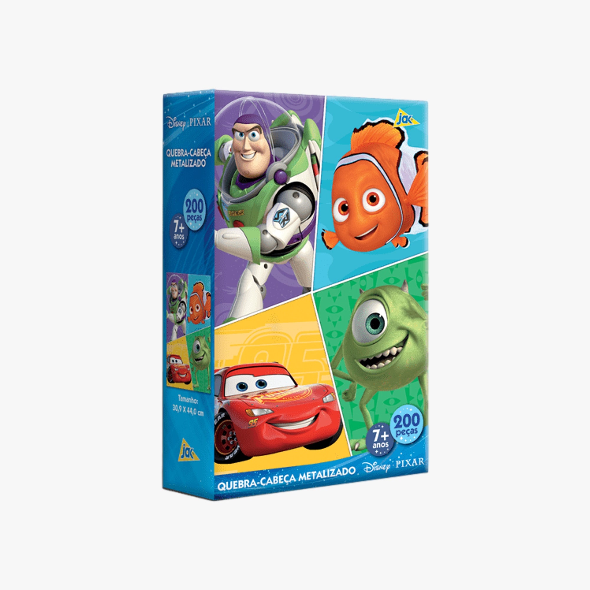 Quebra-Cabeça Pixar Metalizado 200 Peças