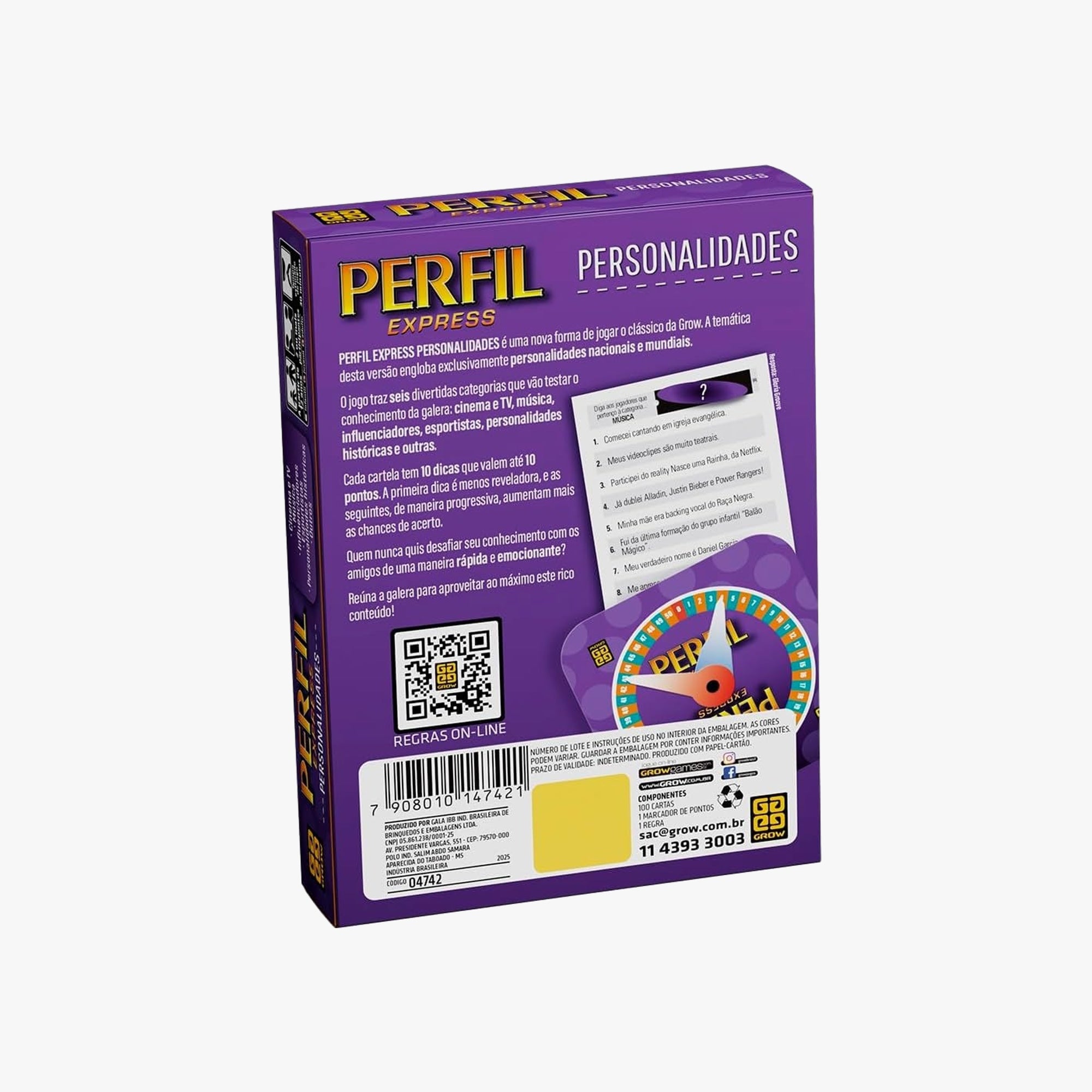 Jogo de Cartas  Perfil Express - Personalidades
