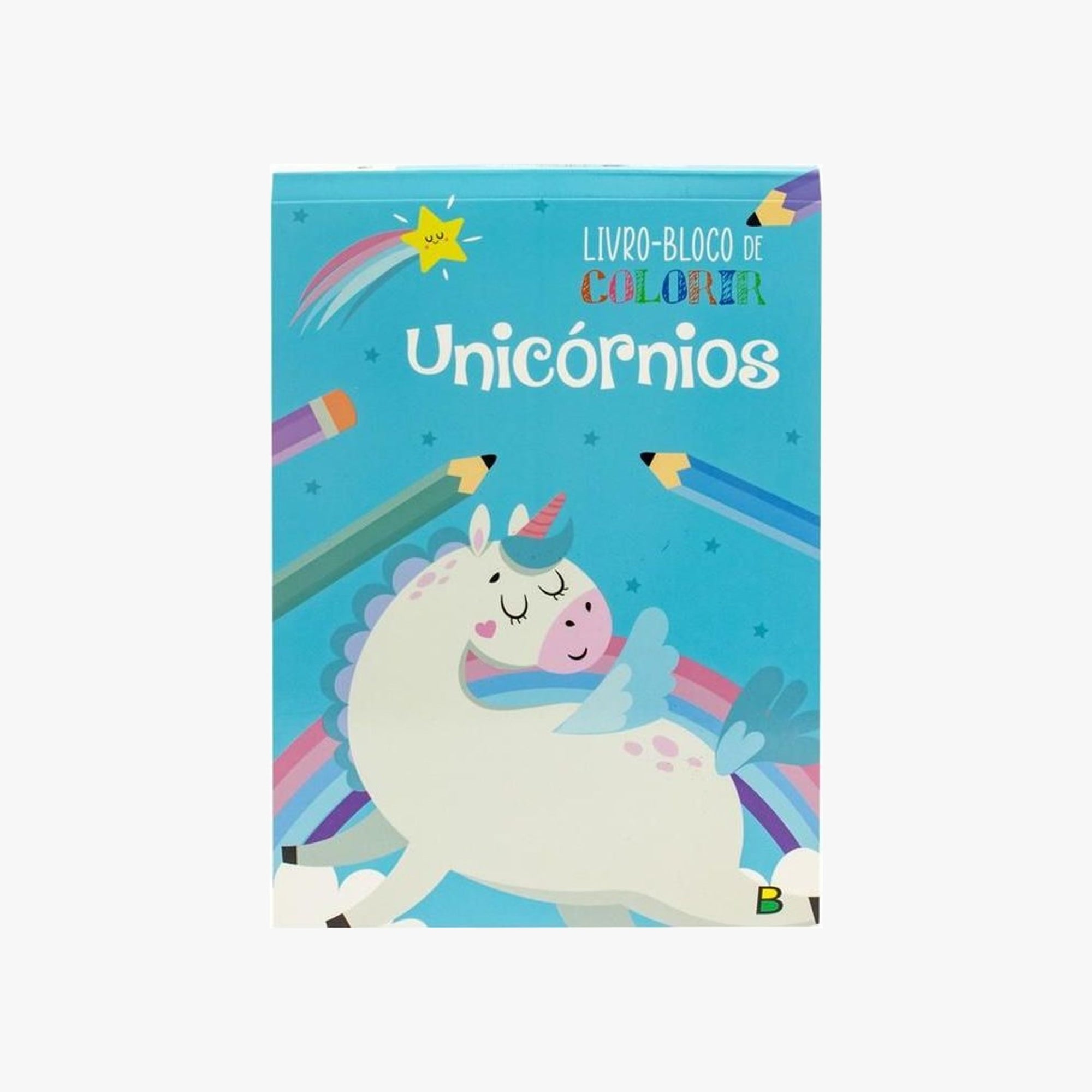 Livro de Bloco Para Colorir Unicórnios
