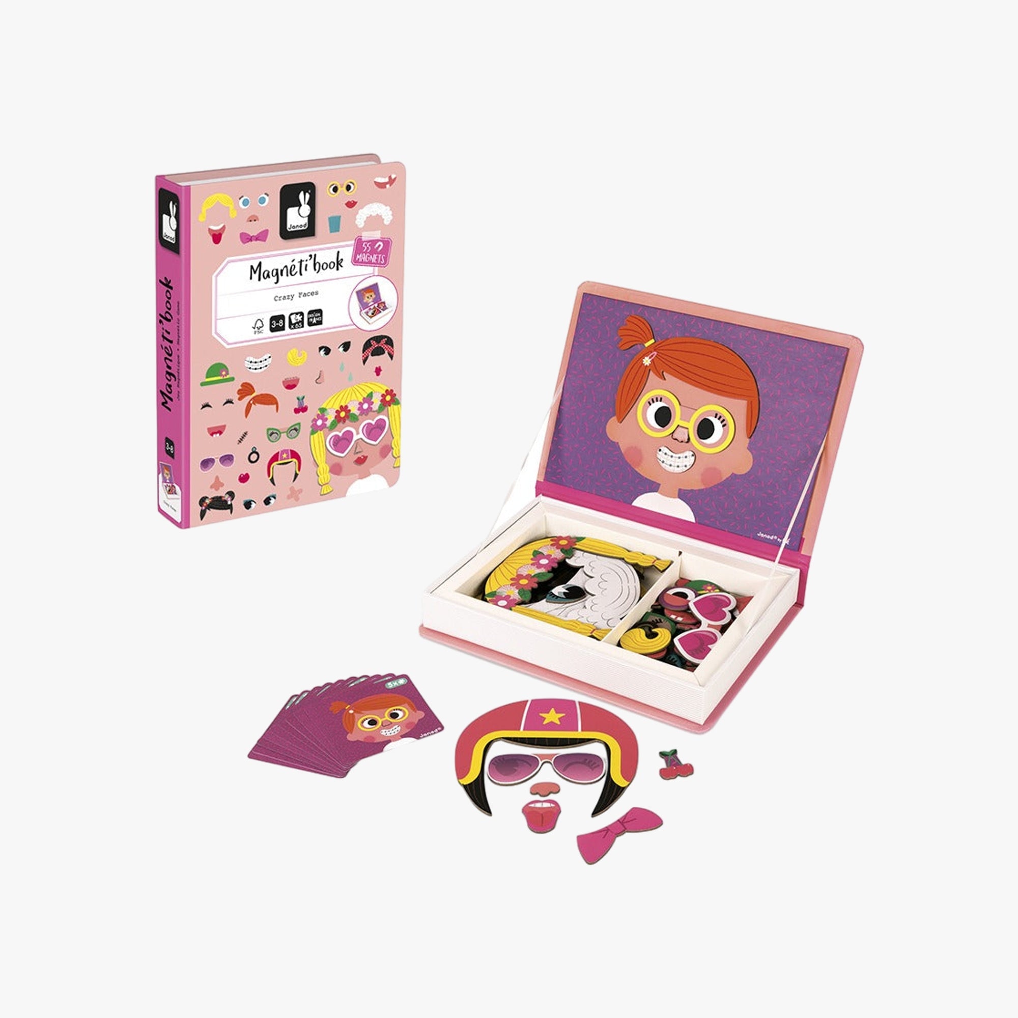 Livro Magnético Portátil Crazy Faces Meninas