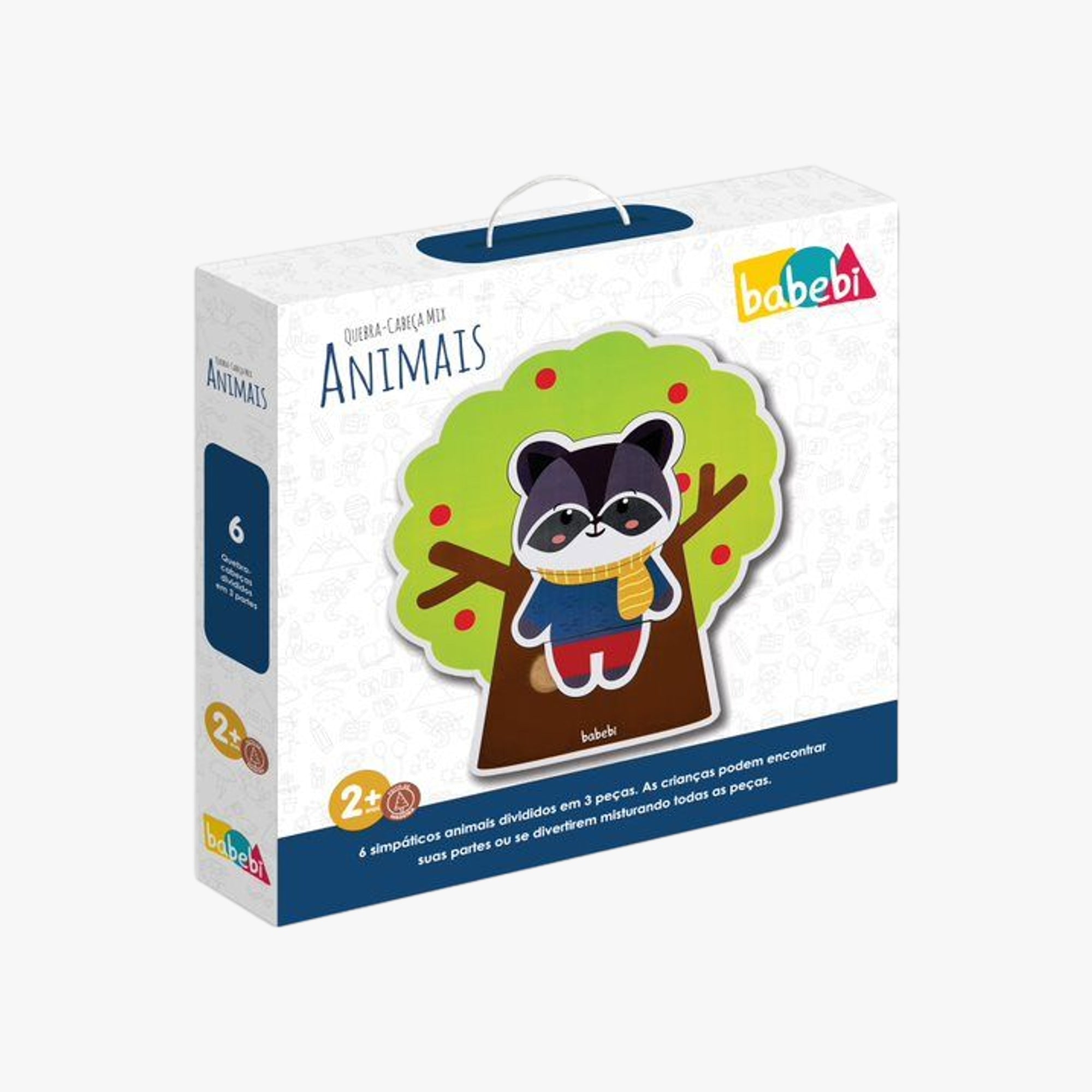 Quebra-Cabeça Mix Animais 18 Peças