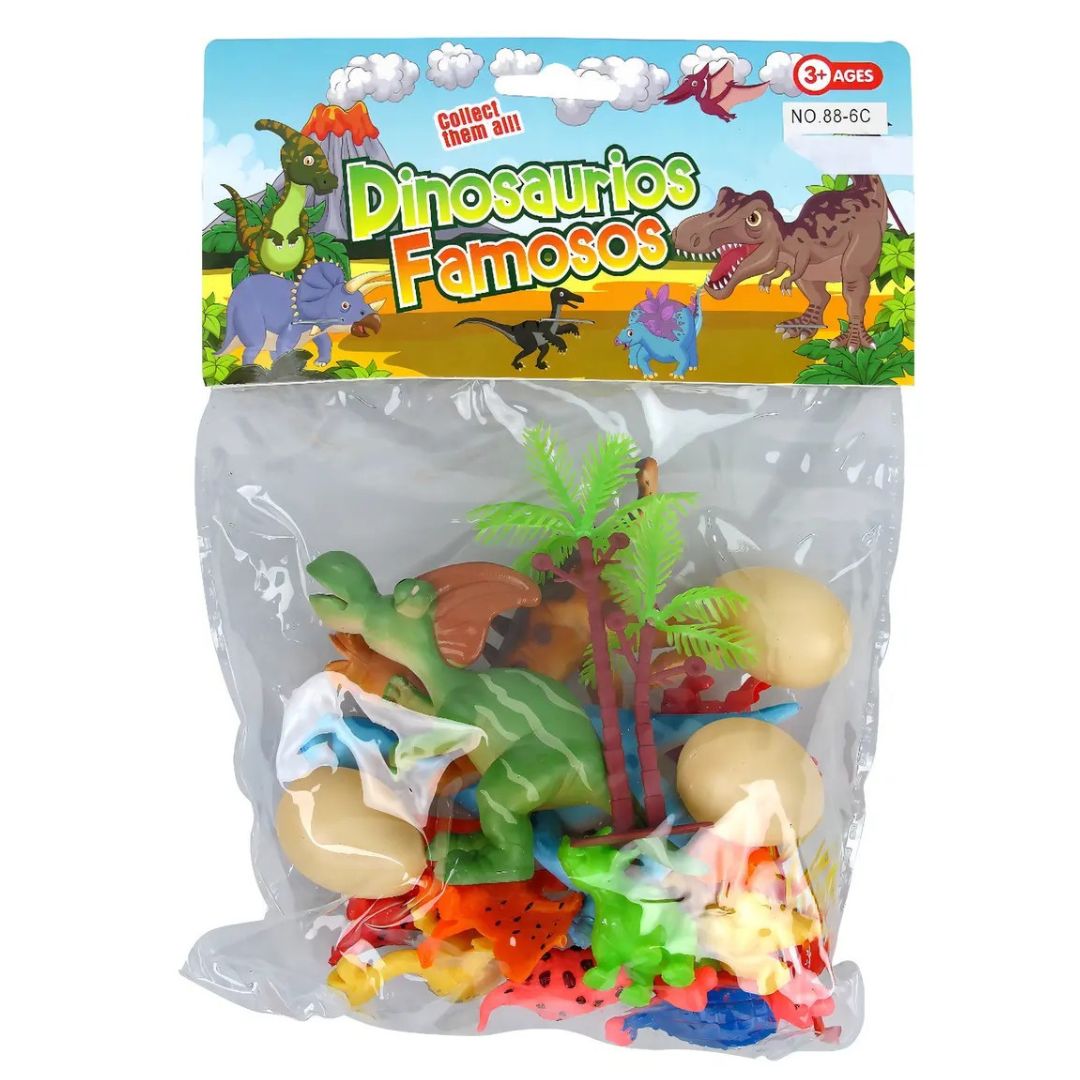 Kit Dinossauros Animais Jurássicos 18 Peças