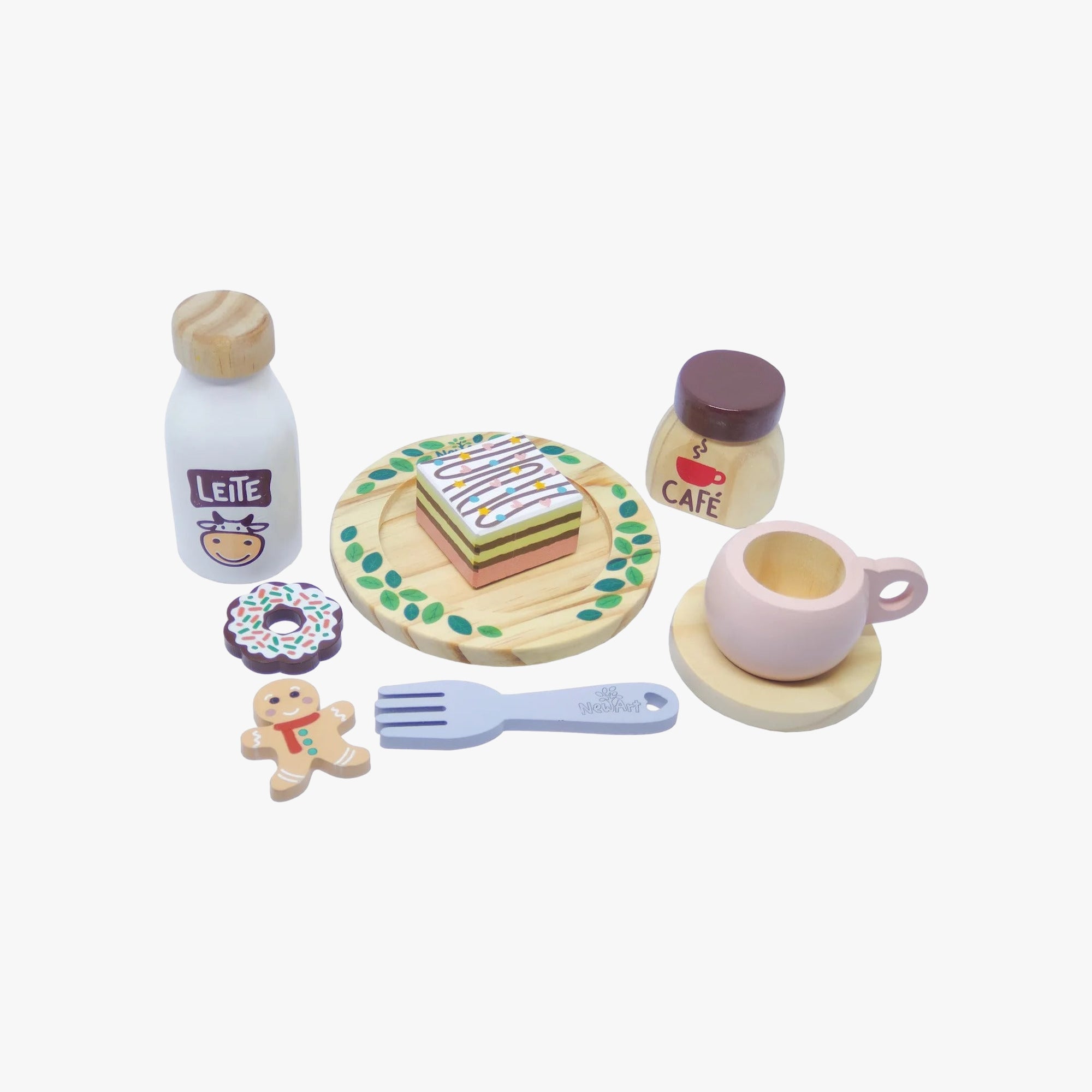 Brinquedo Infantil de madeira Kit Café