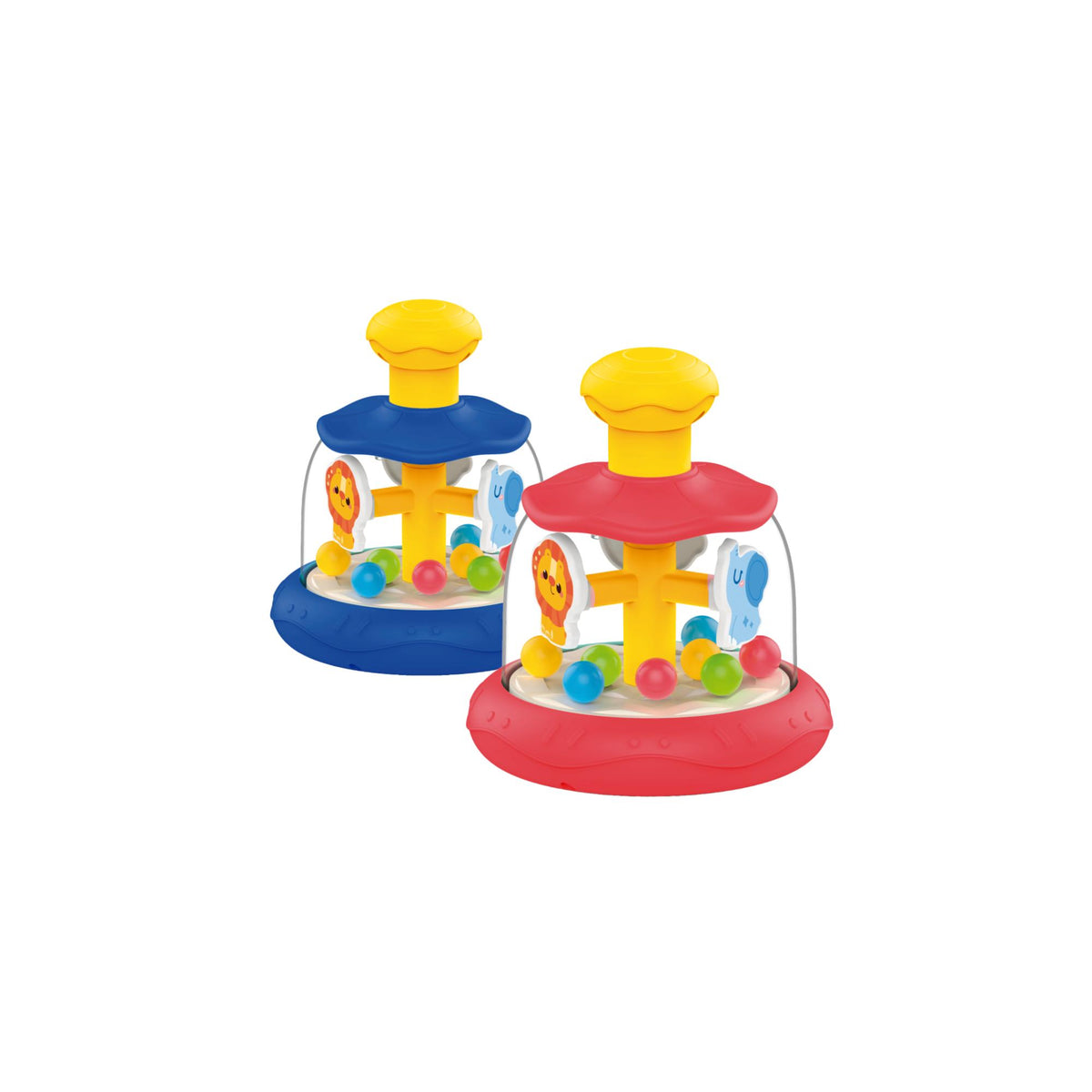 Brinquedo Carrossel Push Pressione para Baixo