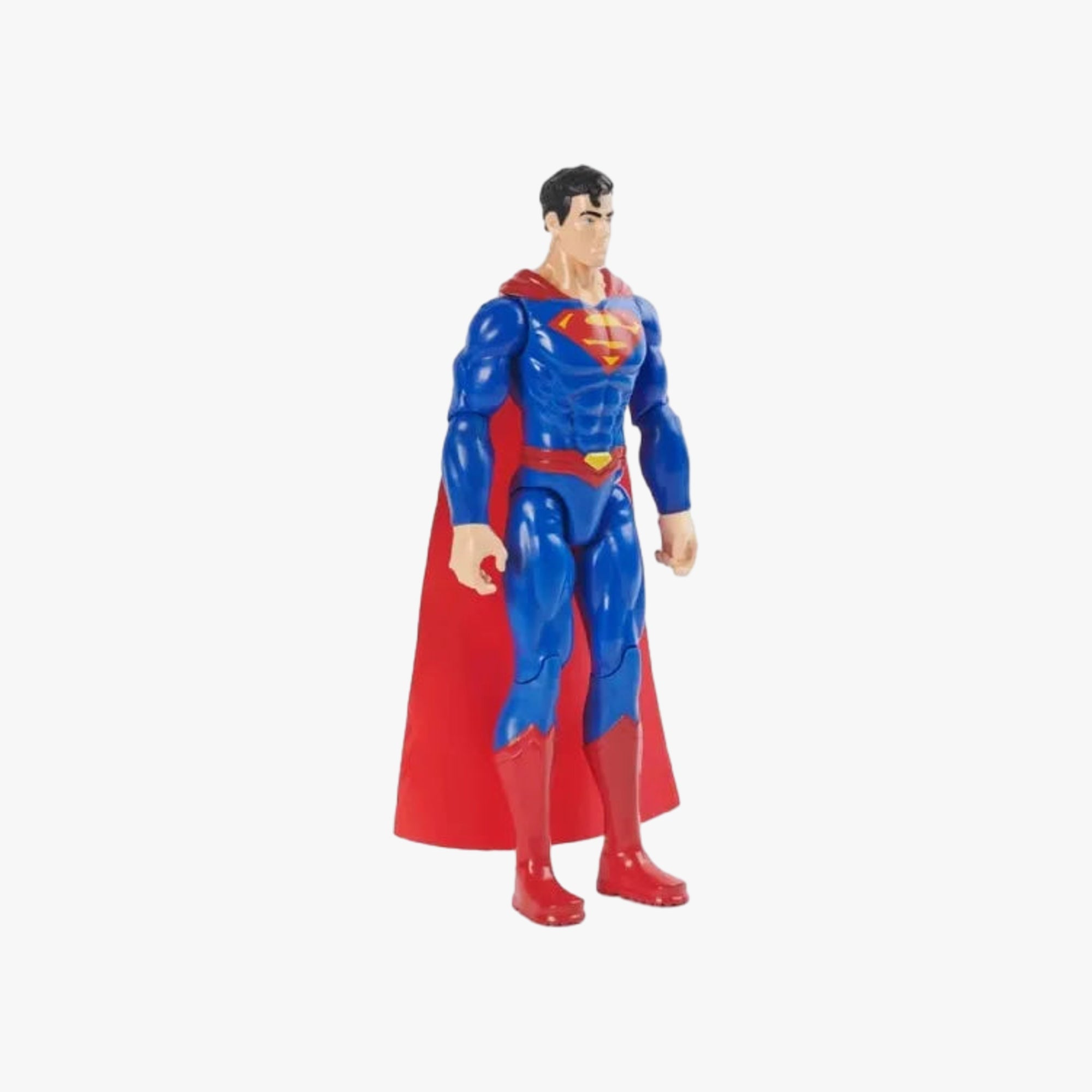 Boneco Superman DC Comics em pose de ação, detalhe dos pontos de articulação