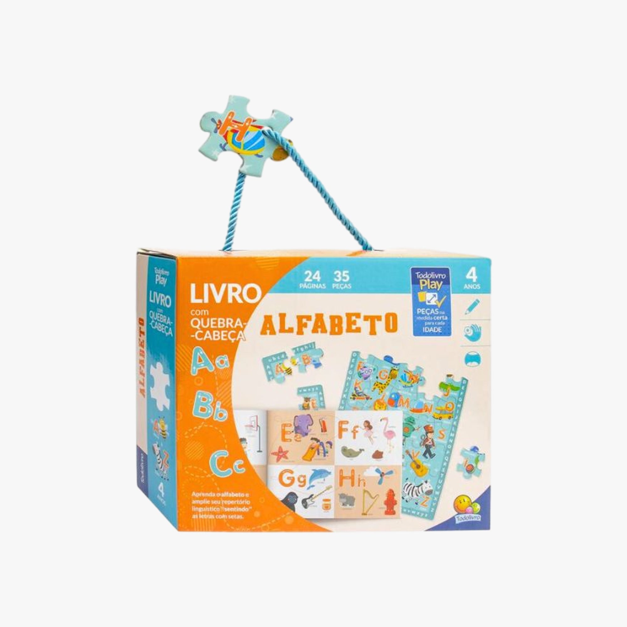 Kit Quebra-Cabeça e Livro Alfabeto