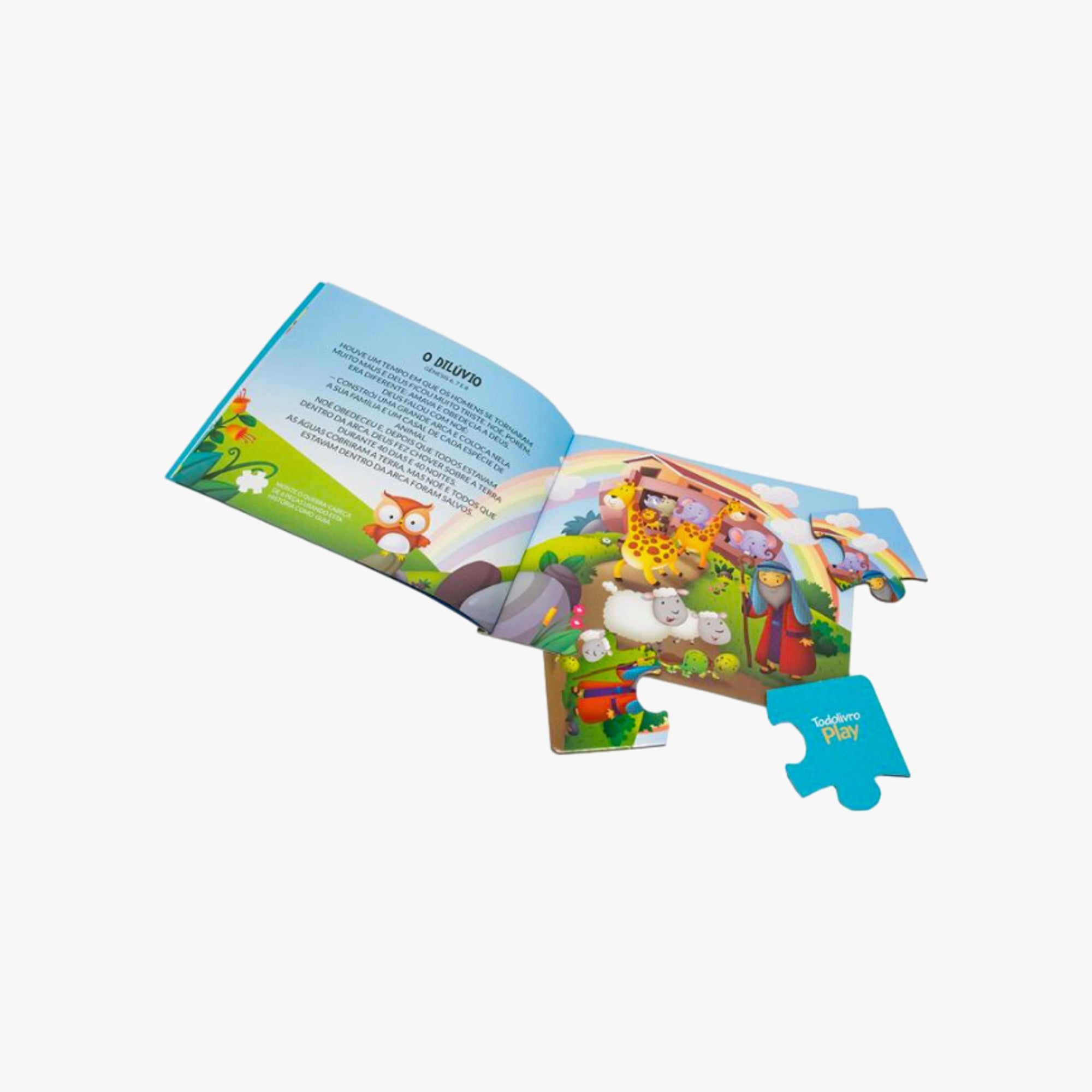 Kit Quebra-Cabeça e Livro Bíblico