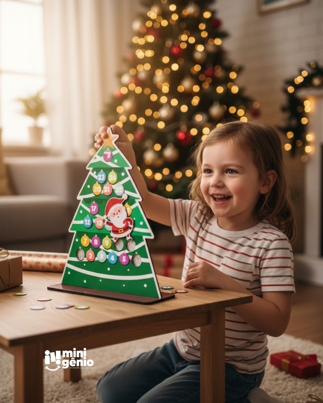 Brinquedo Calendário Magnético de Natal Infantil