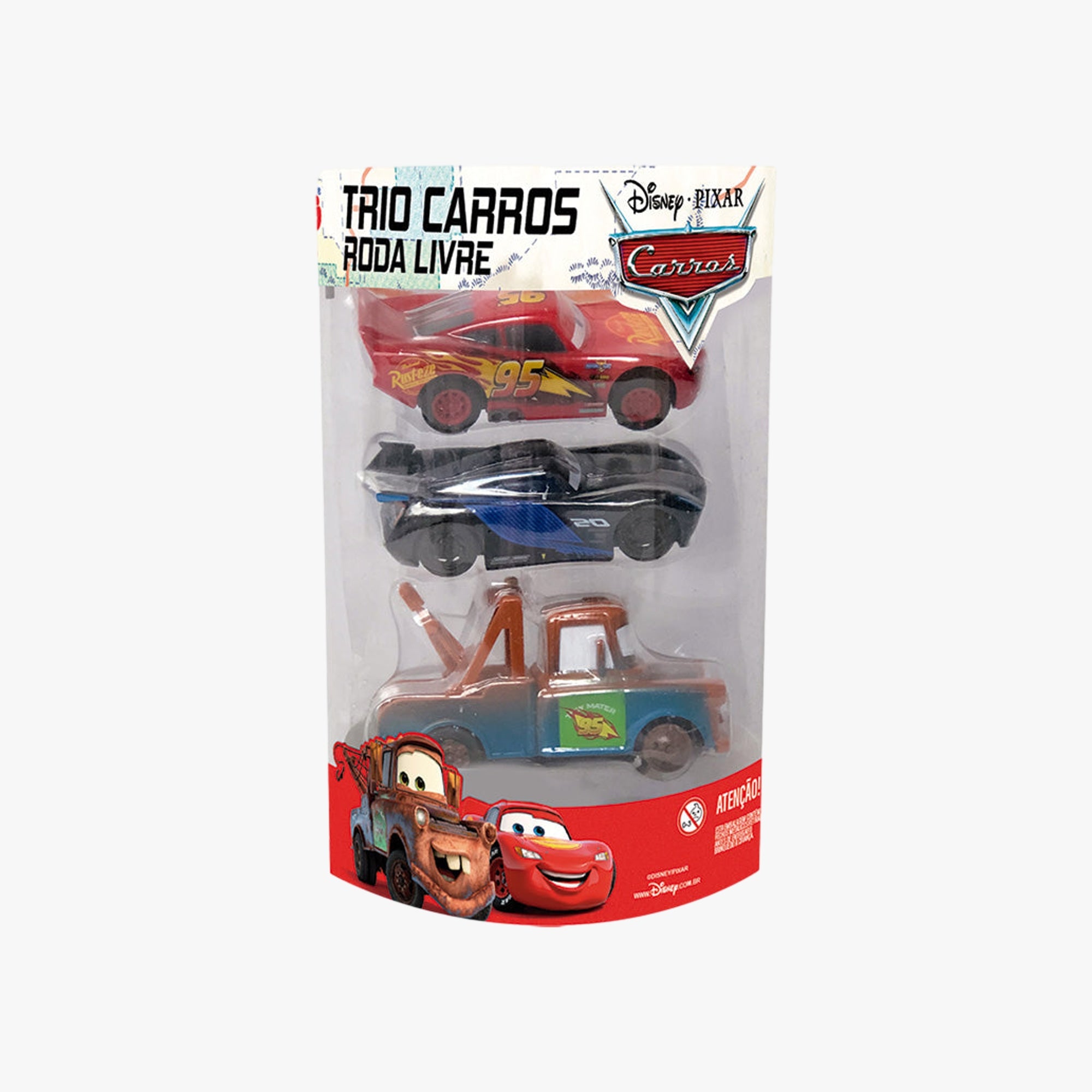 Brinquedo Infantil Trio Carros Roda Livre