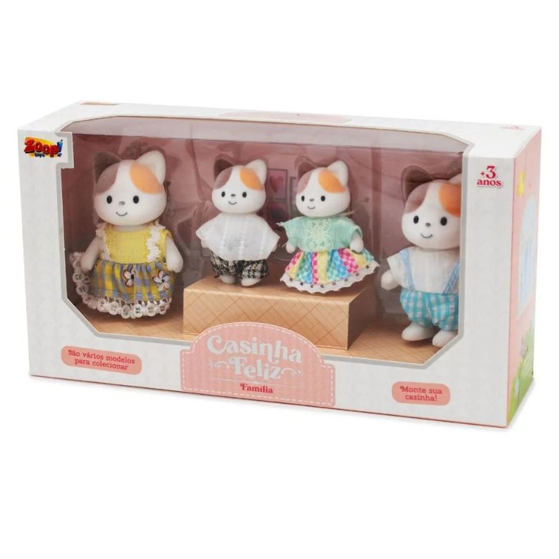Brinquedo Casinha Feliz - Família Gato