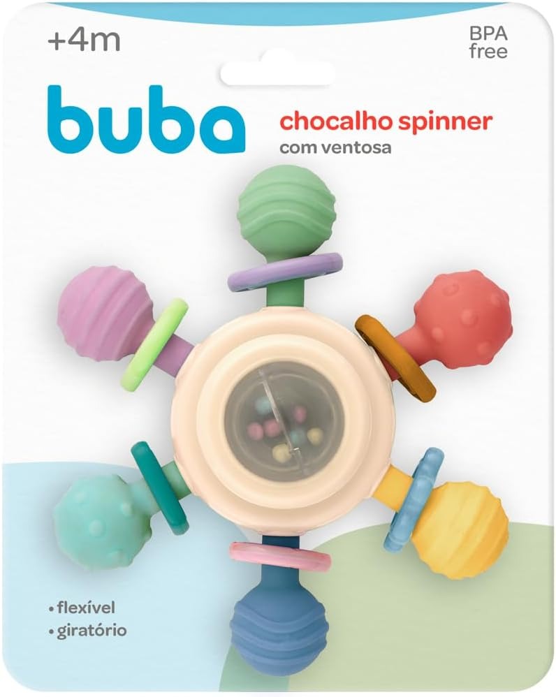 Chocalho Spinner para Bebê com Ventosa