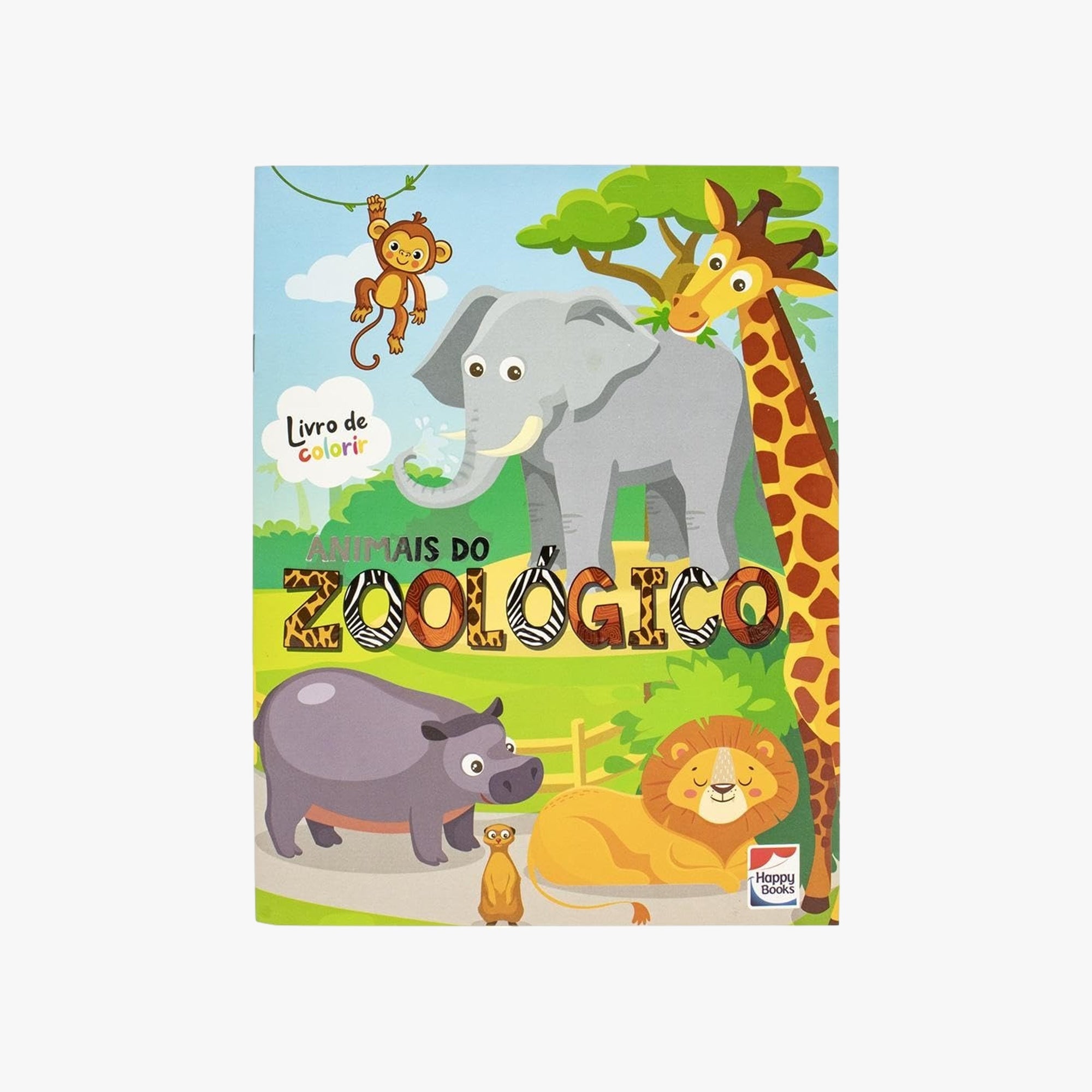Livro de Colorir Animais do Zoológico