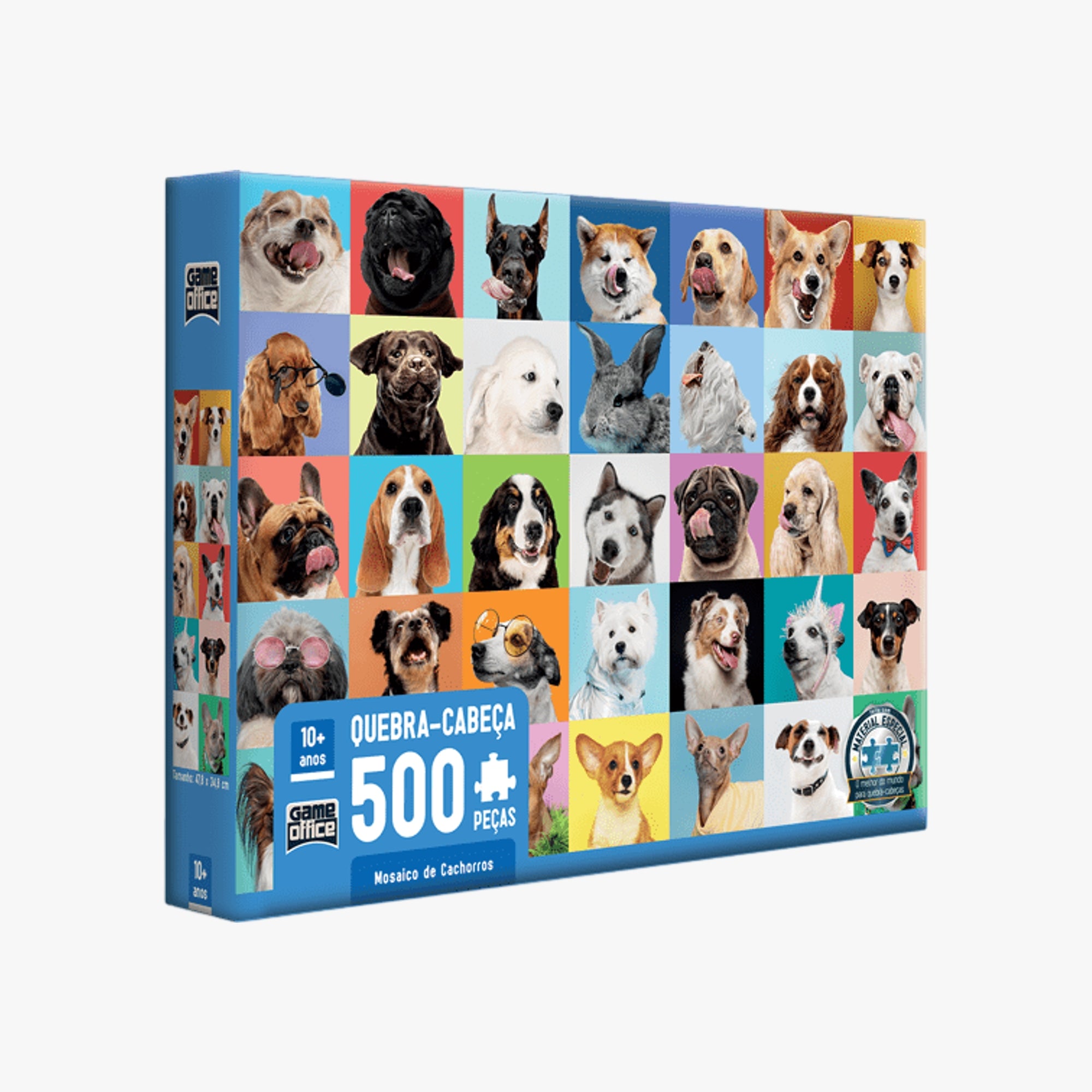 Quebra-Cabeça Mosaico de Cachorros 500 Peças