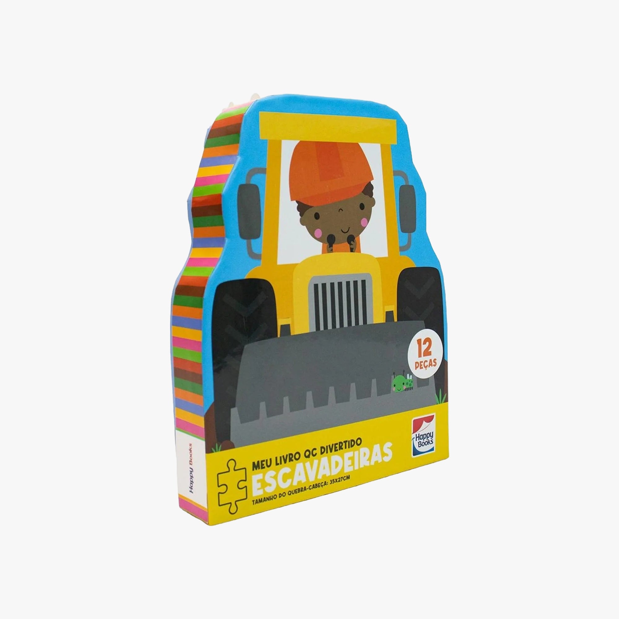 Kit Infantil Livro + Quebra-Cabeça Escavadeiras