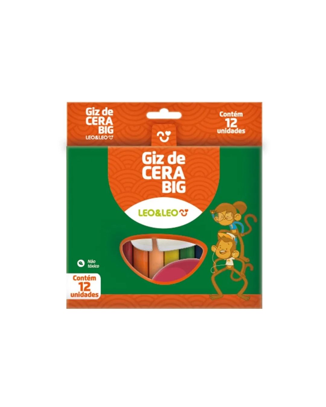 Giz de Cera 12 Cores Grosso