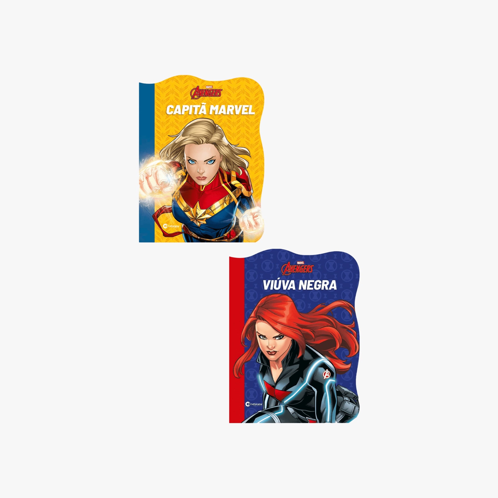 Super Kit 2 Livros Recortados Marvel - Capitã Marvel e Viúva Negra