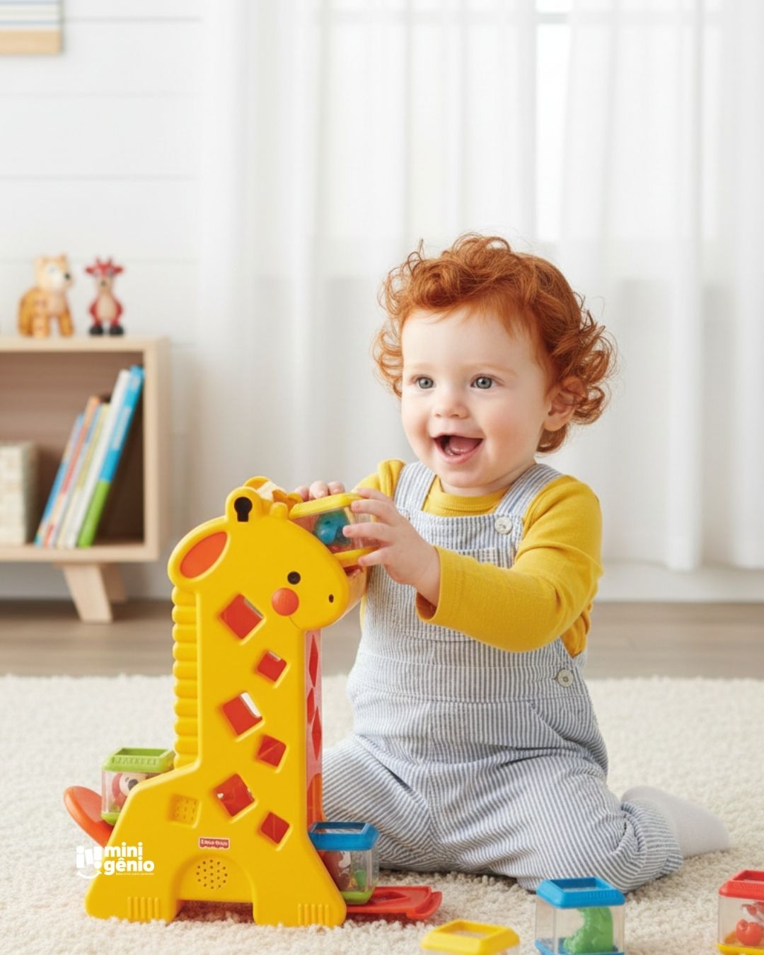Brinquedo para Bebês Girafa com Blocos