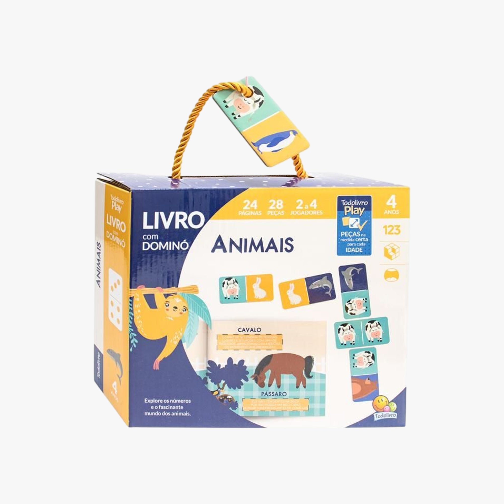 Kit Dominó e Livro Animais