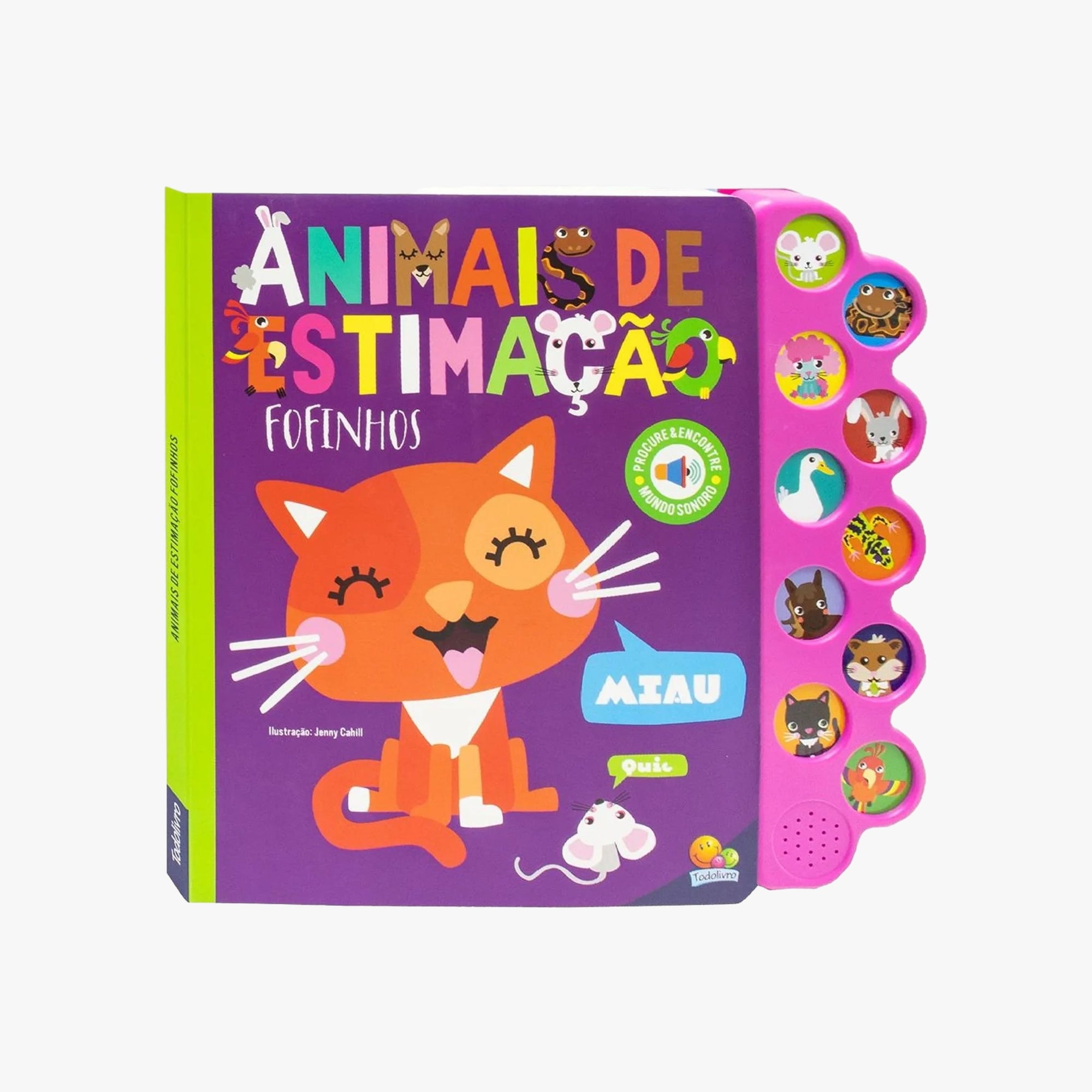 Livro Mundo Sonoro -Animais de Estimação Fofinhos