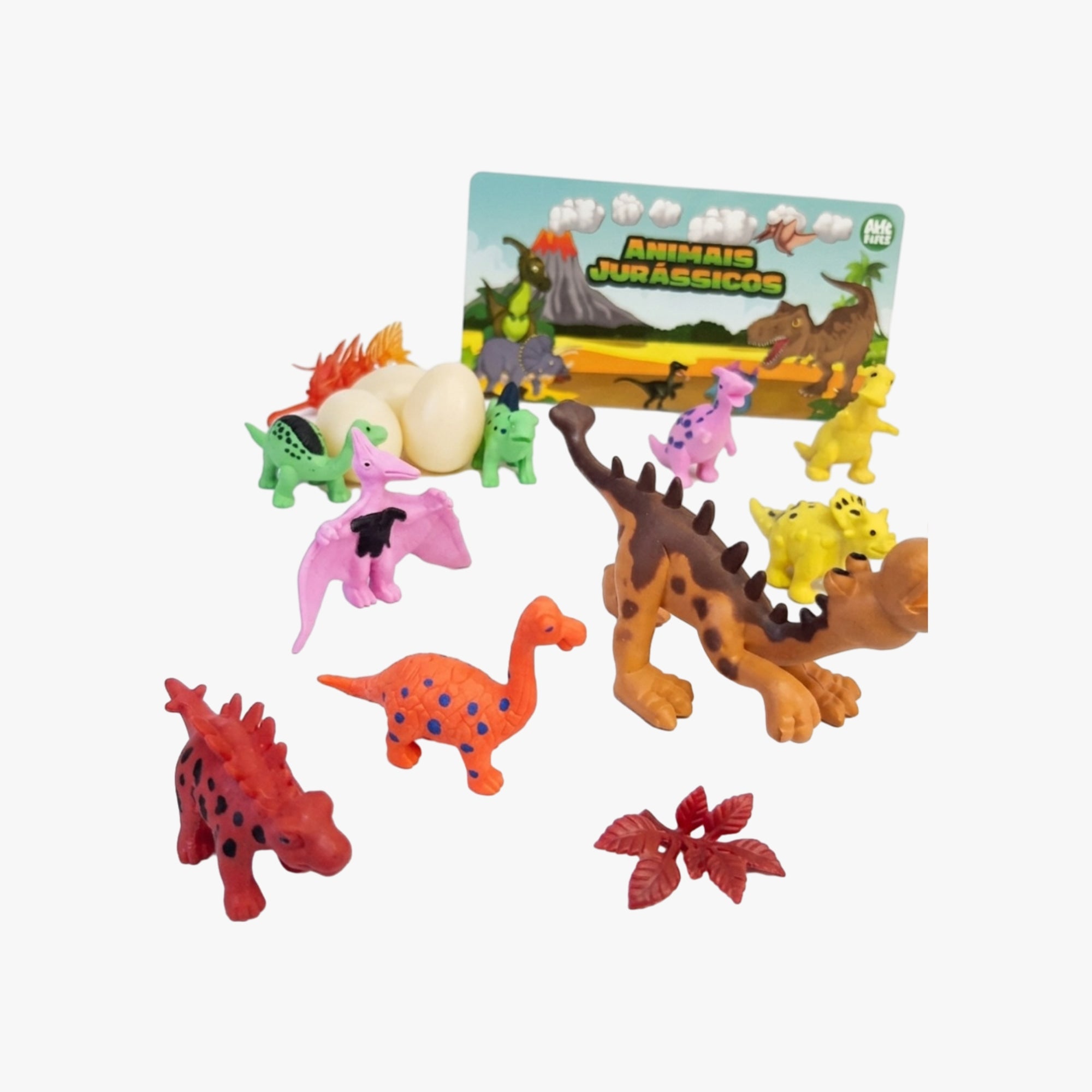 Kit de dinossauros jurássicos 18 peças