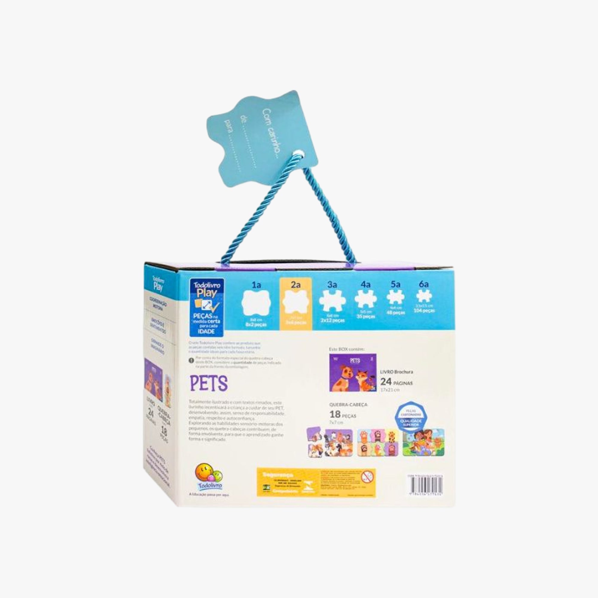Kit Quebra-cabeça e Livro Pets