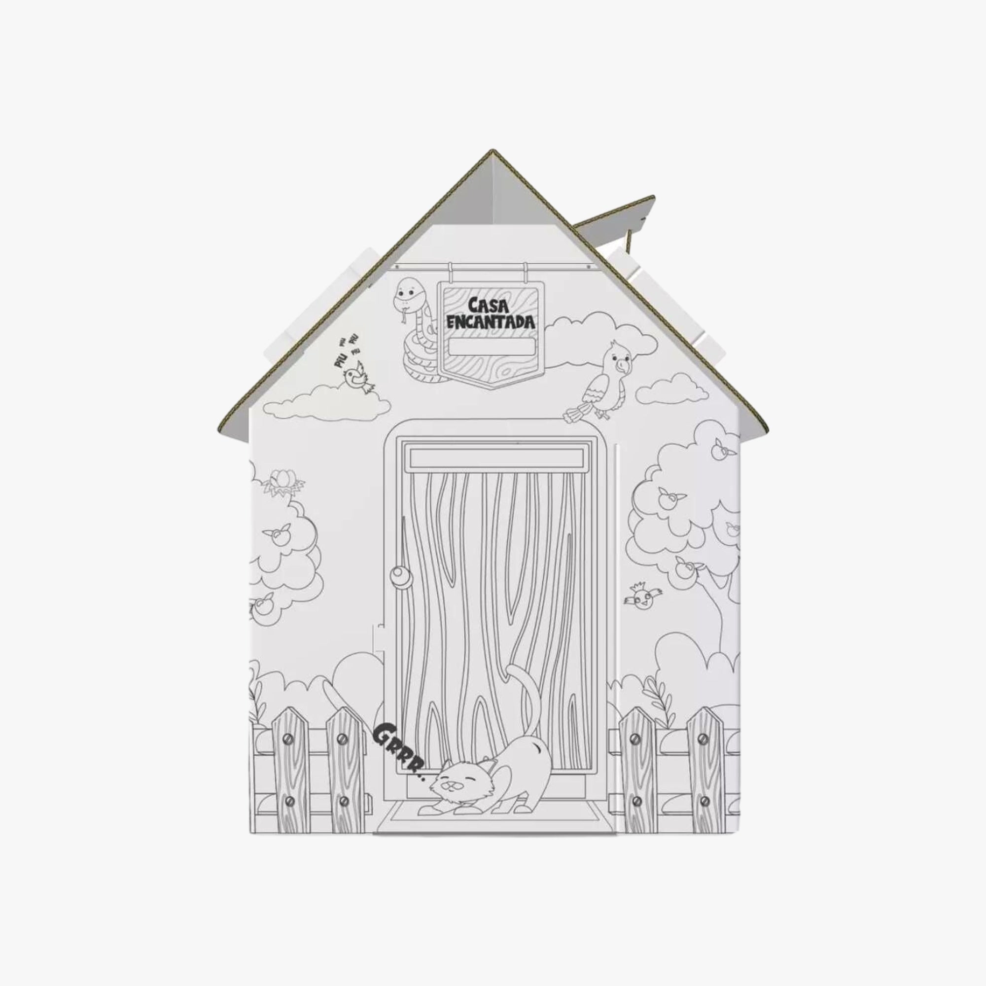 Casa Encantada Para Colorir Eu amo Papelão