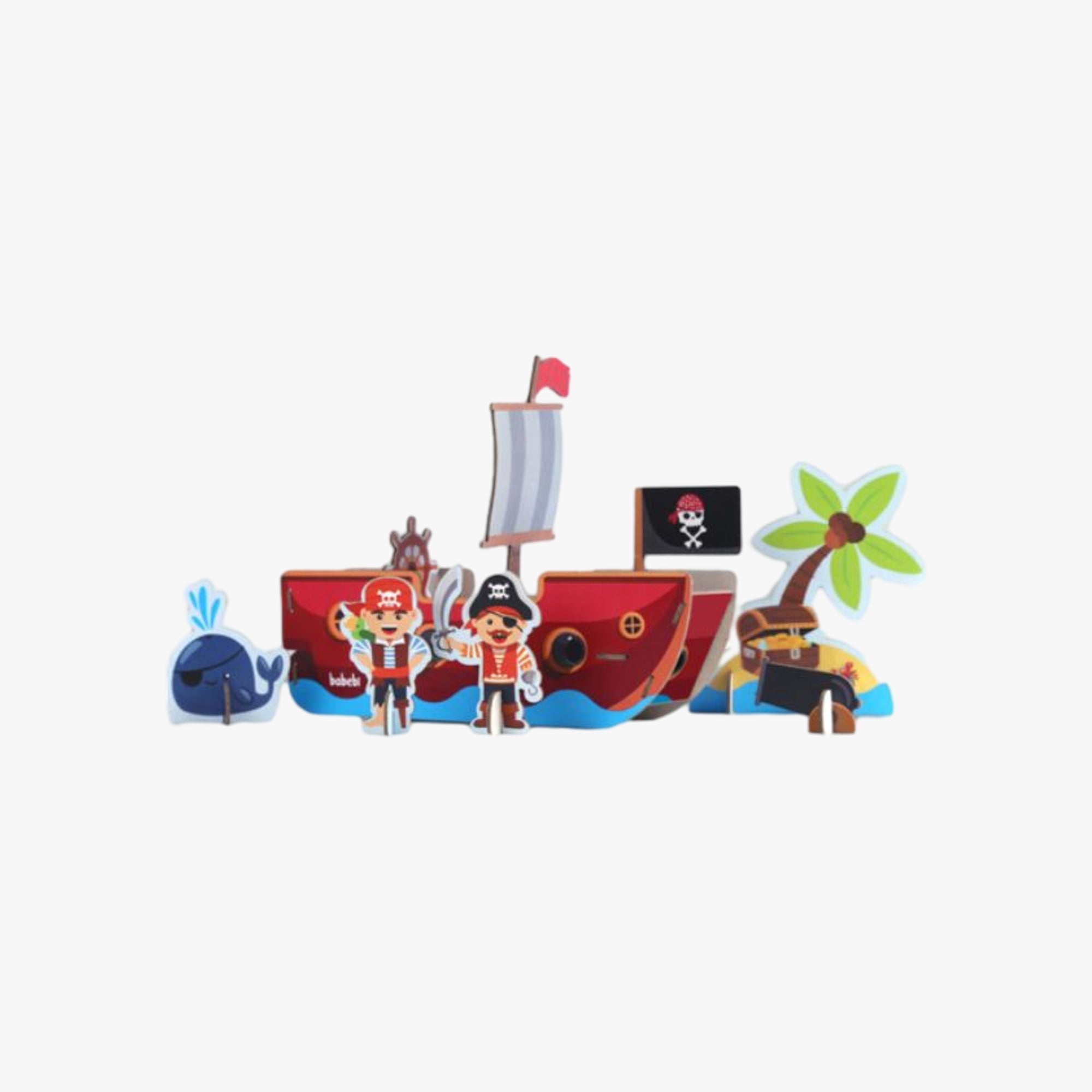 Quebra-Cabeça Infantil 3D Pirata Babebi