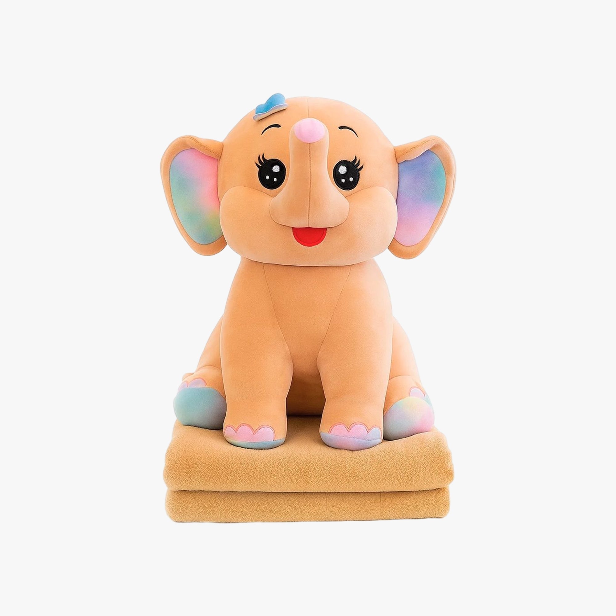Pelúcia com Mantinha 2 em 1- Elefante