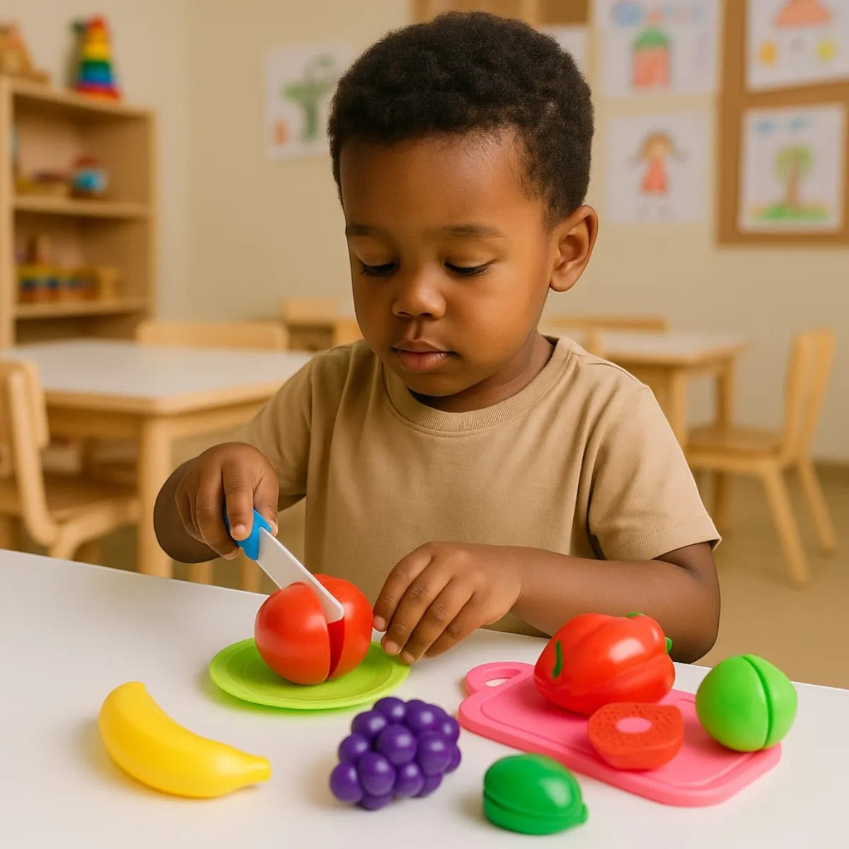 Brinquedo Frutas Crec Velcro 9 Peças