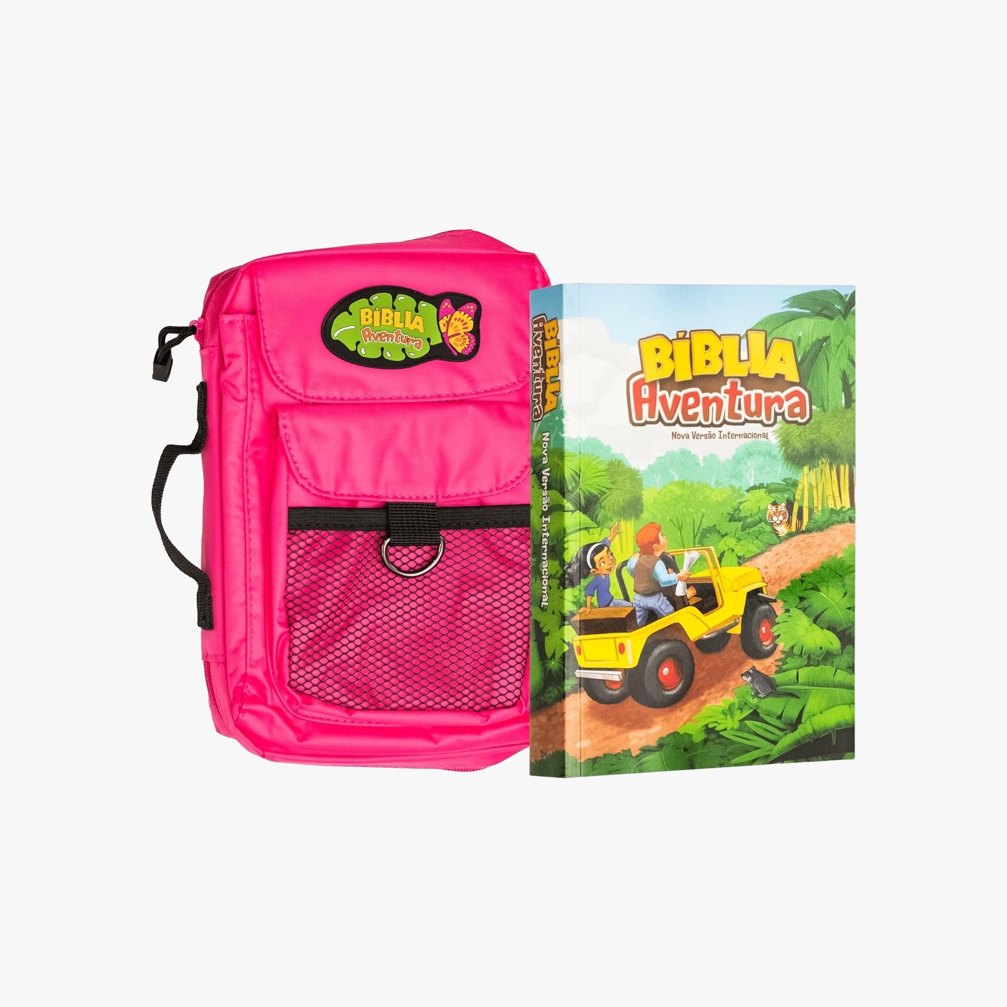 Bíblia Aventura Para Crianças NVI - Edição Especial Com Bolsa Rosa