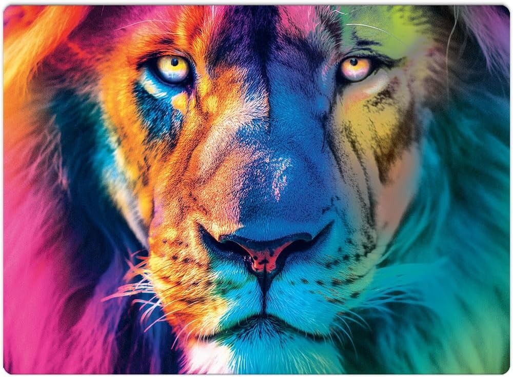 Quebra-Cabeça 500 Peças Leão Colorido