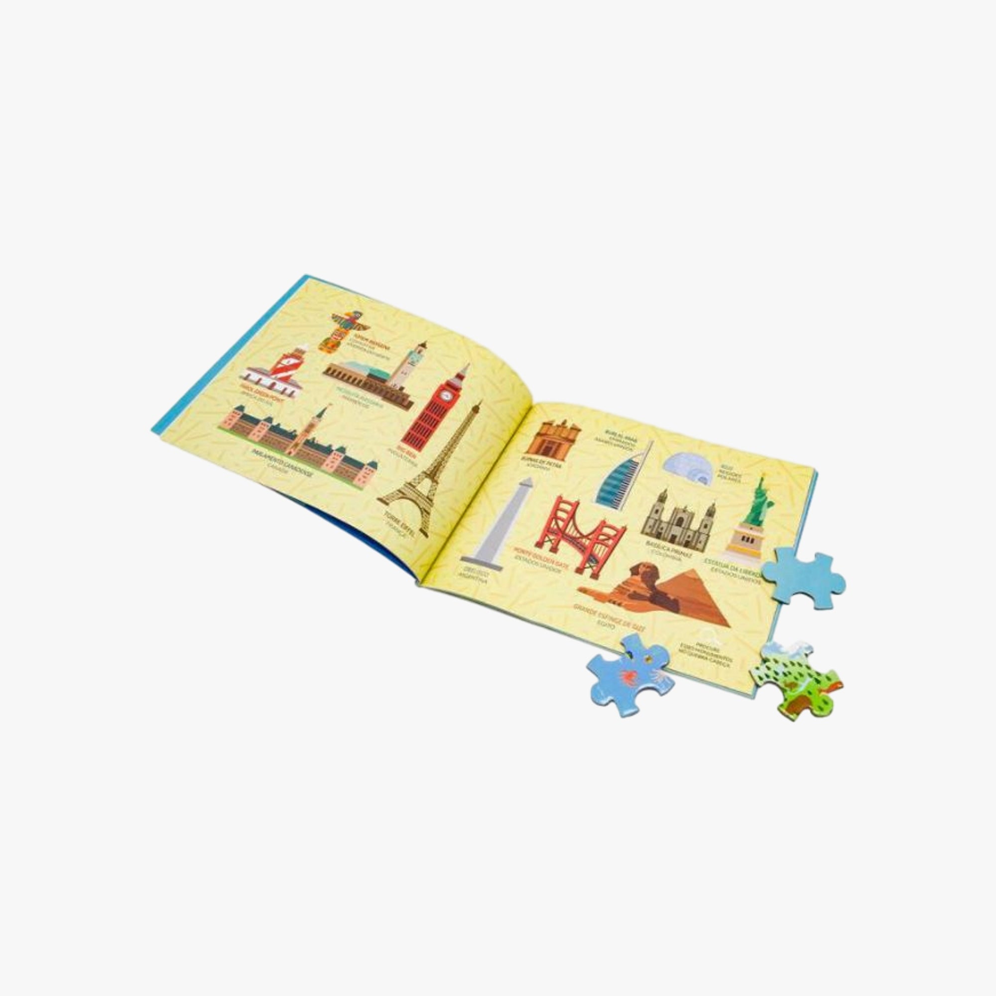 Kit Educativo Meu Mundo Mundo Livro e Quebra-Cabeça