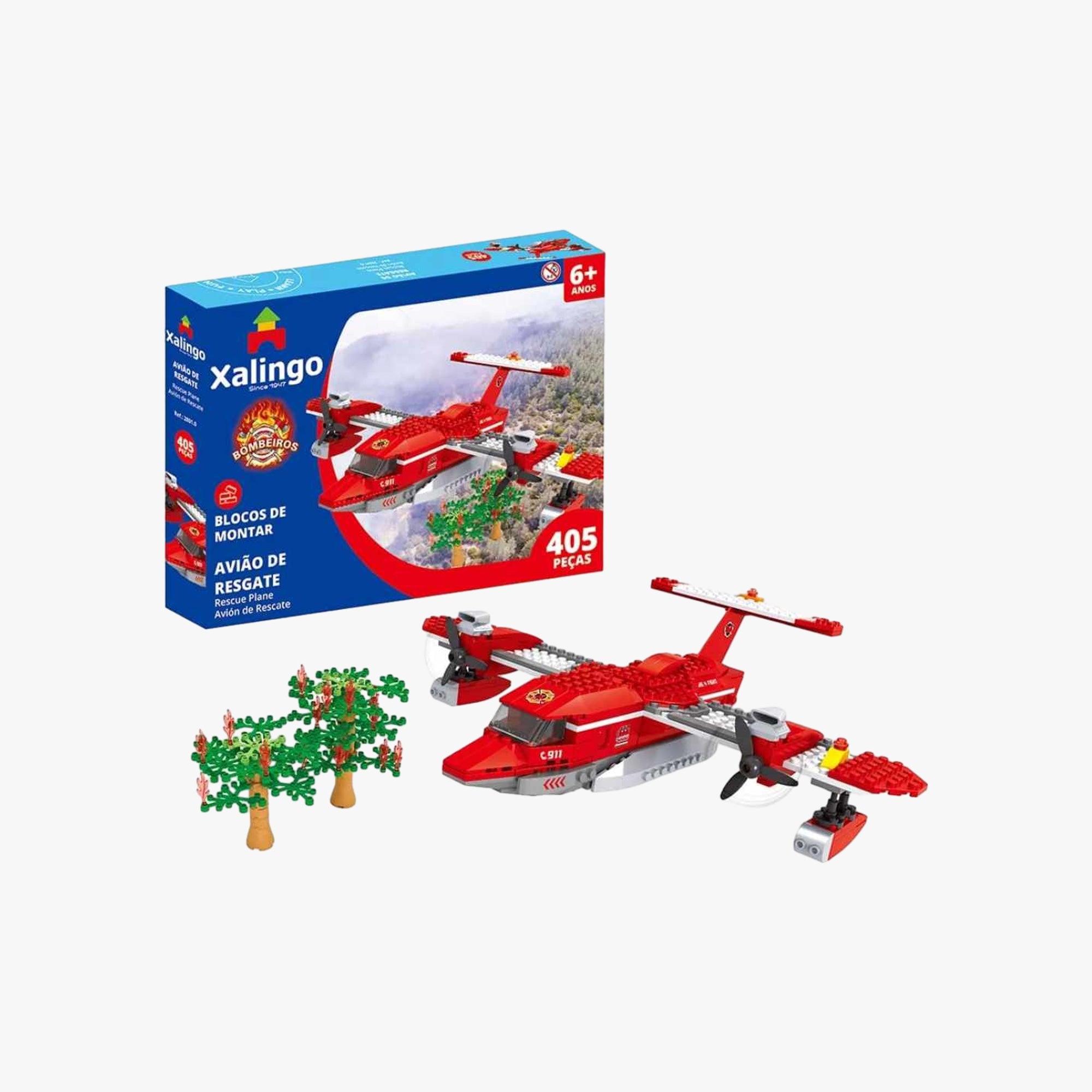 Blocos de Montar Avião de Resgate 405 Peças