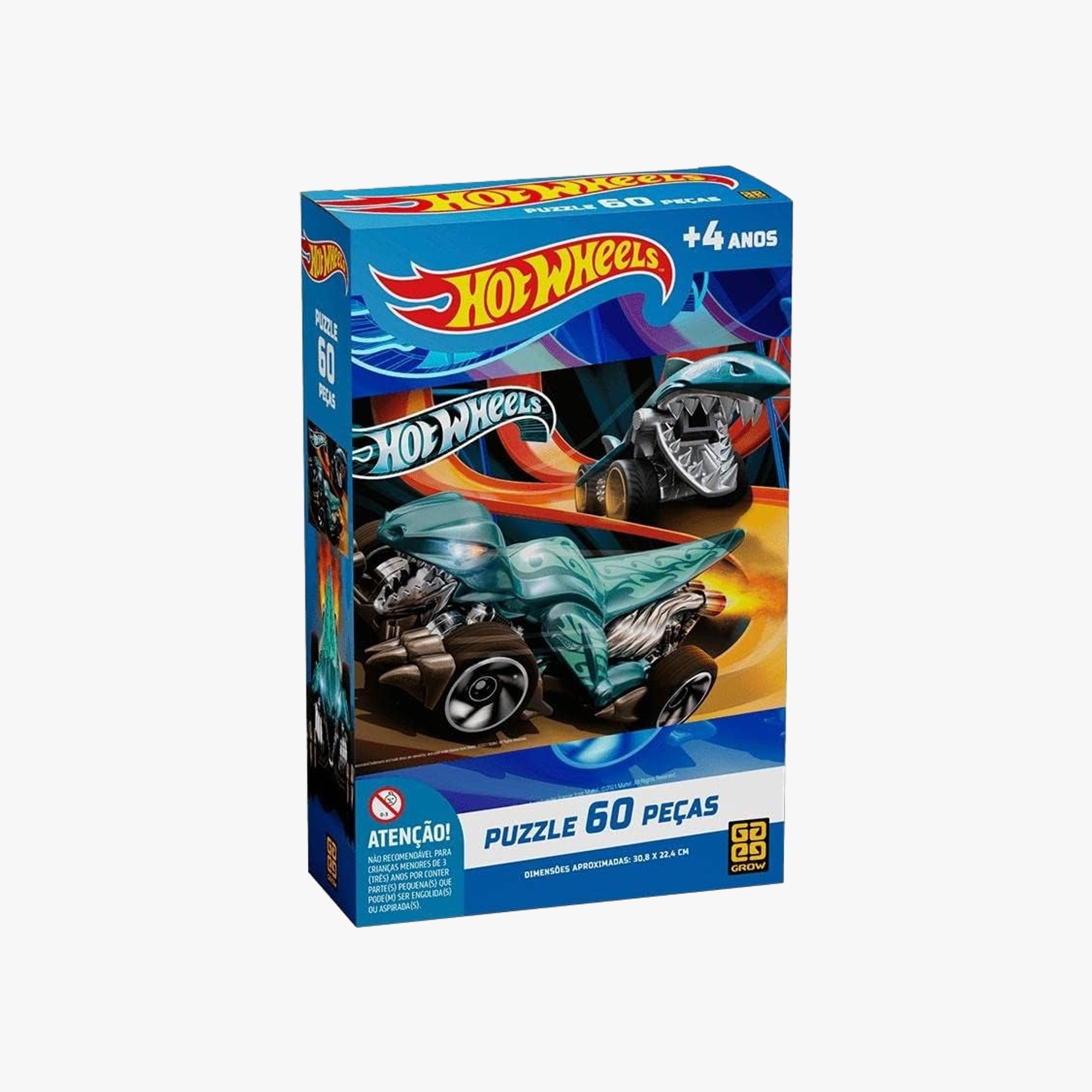 Quebra-Cabeça Infantil Hot Wheels 60 Peças