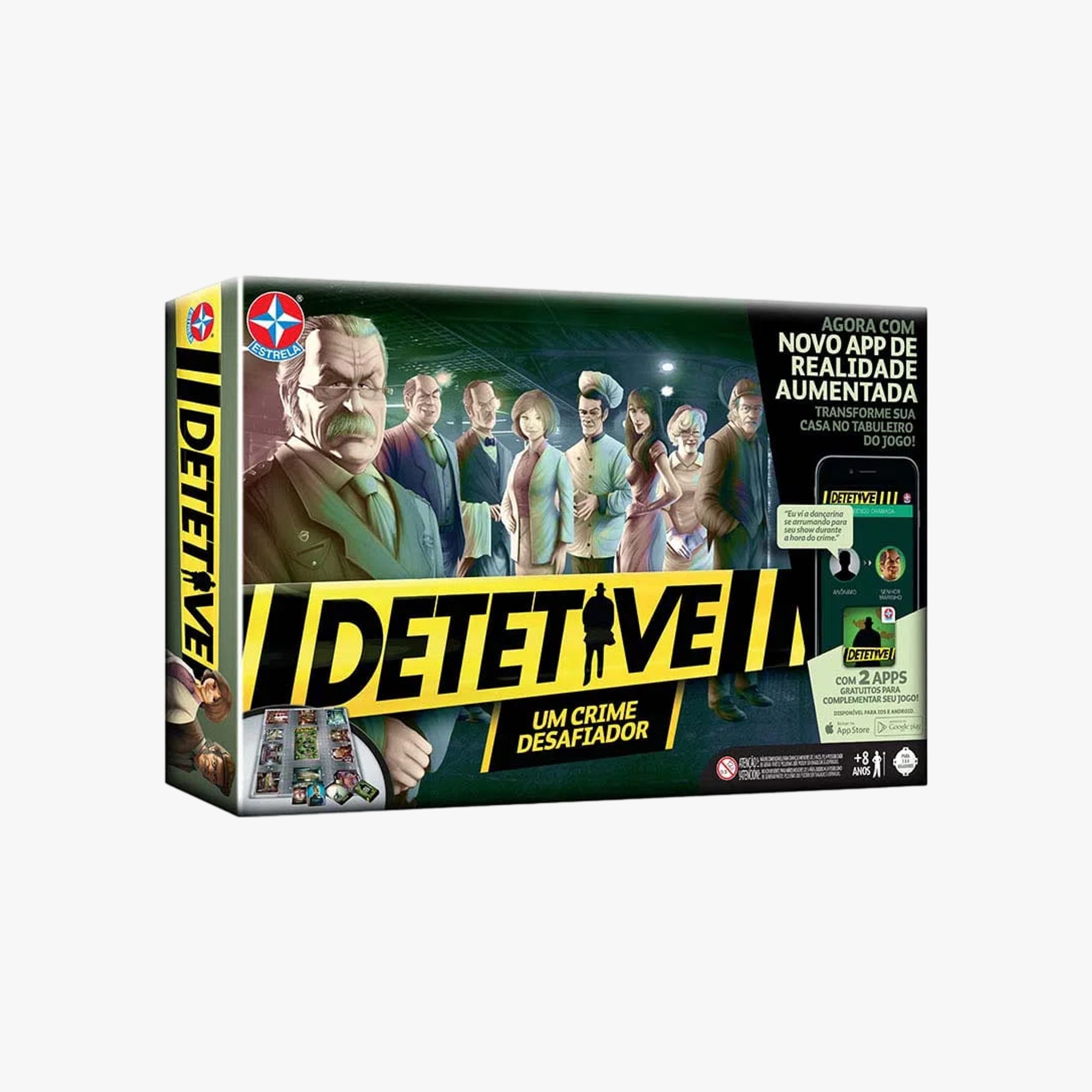 Jogo de Tabuleiro Detetive com Aplicativo