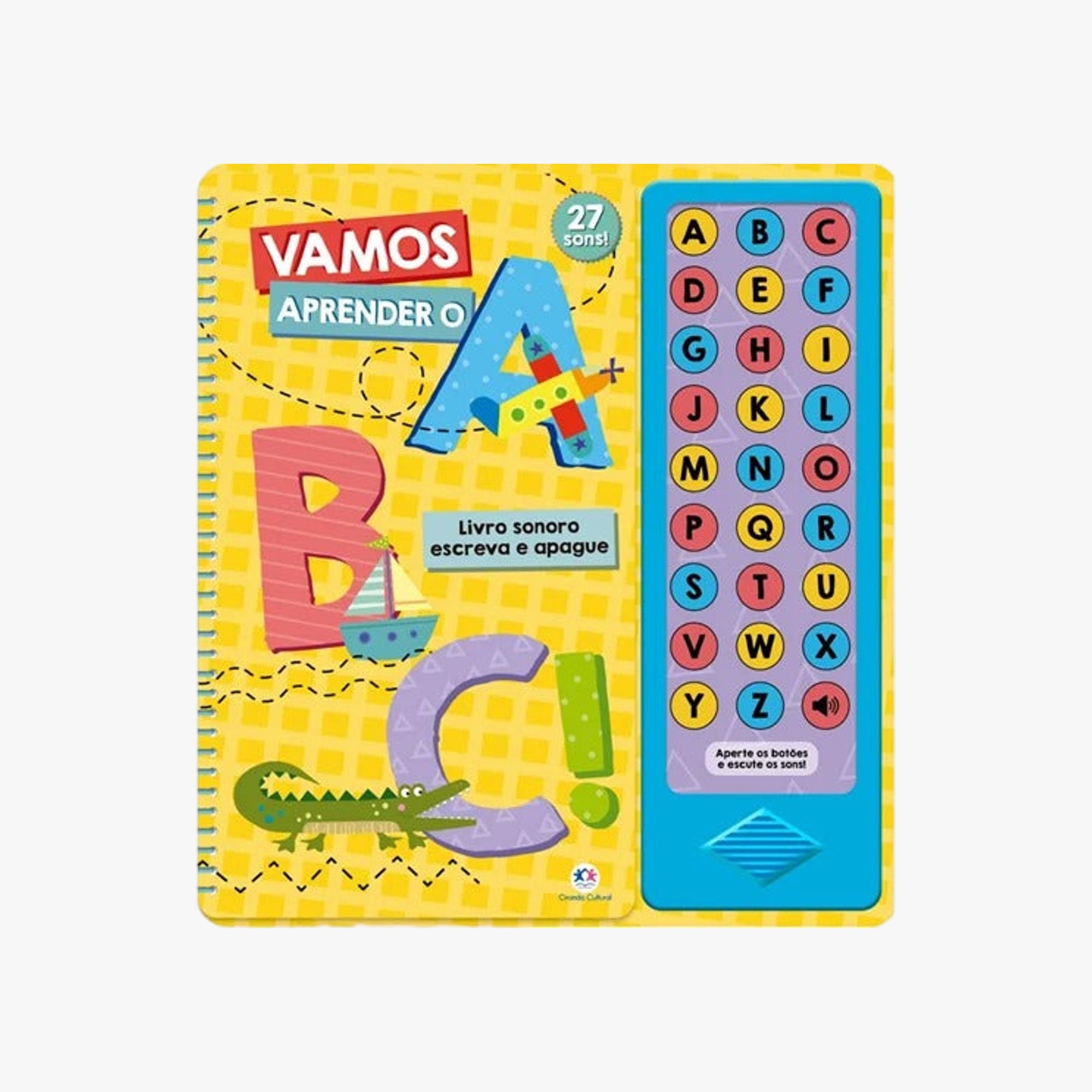 Livro Sonoro: Vamos aprender o ABC Escreva e apague
